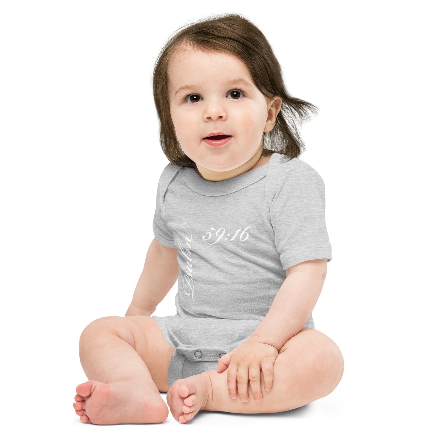Psalm 59:16 Asymmetric Print Babygrow