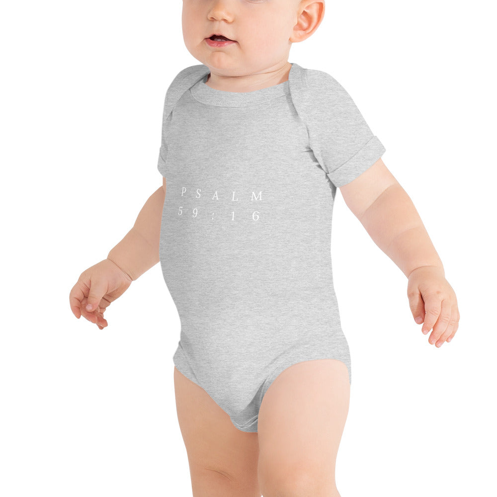 Psalm 59:16 Original Print Babygrow