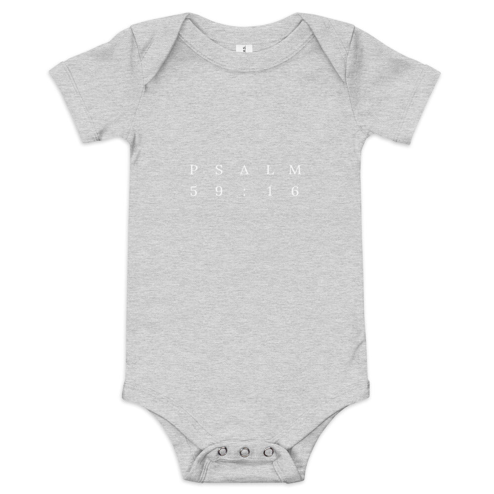 Psalm 59:16 Original Print Babygrow