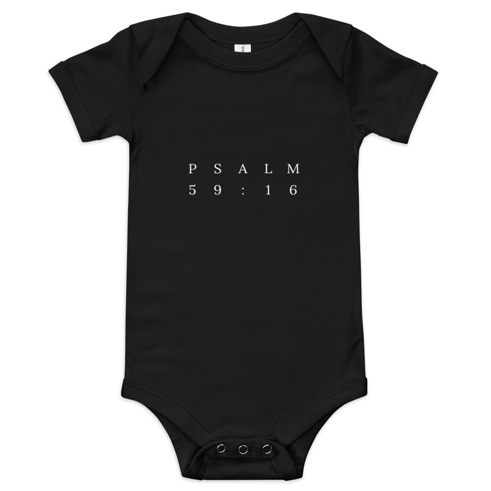 Psalm 59:16 Original Print Babygrow