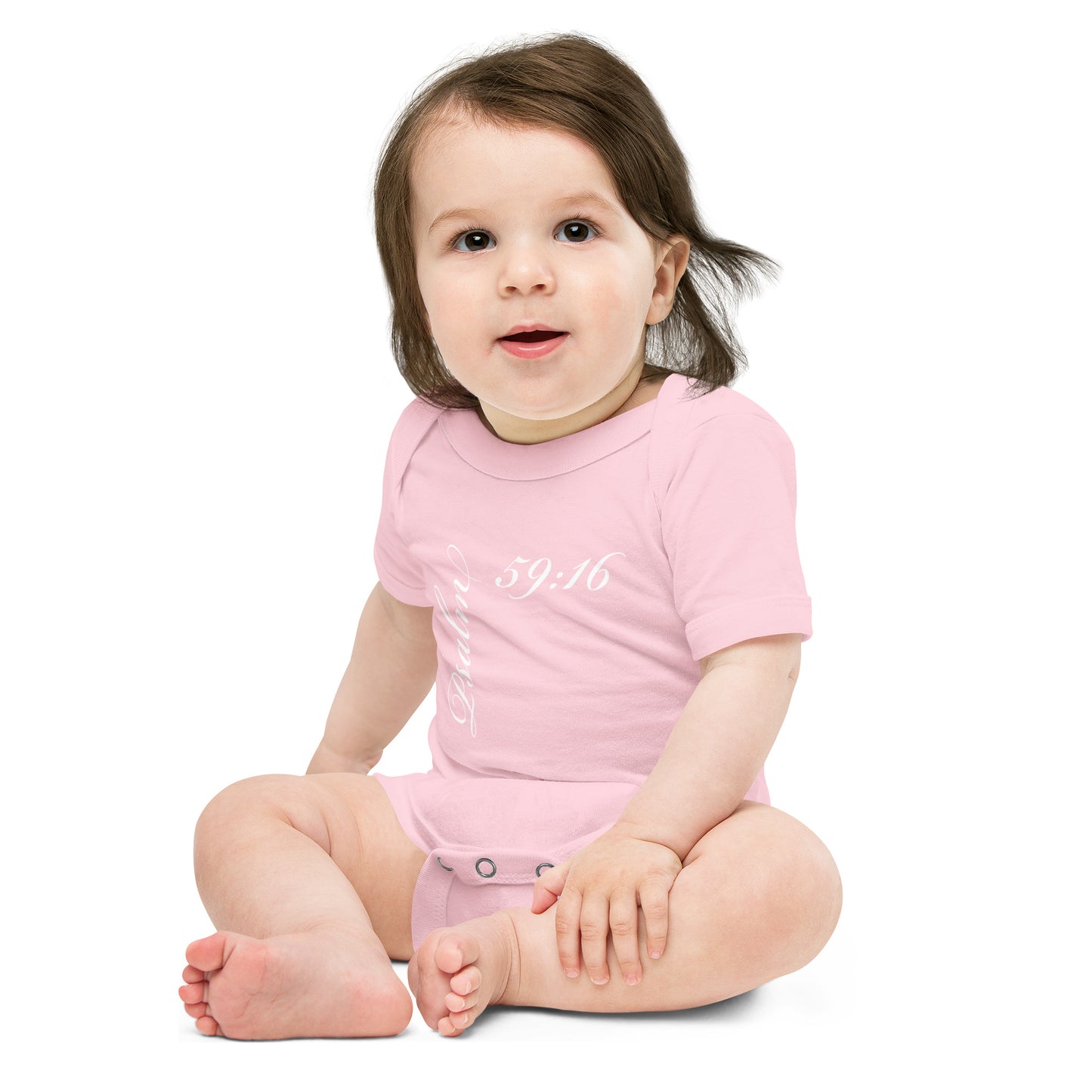 Psalm 59:16 Asymmetric Print Babygrow