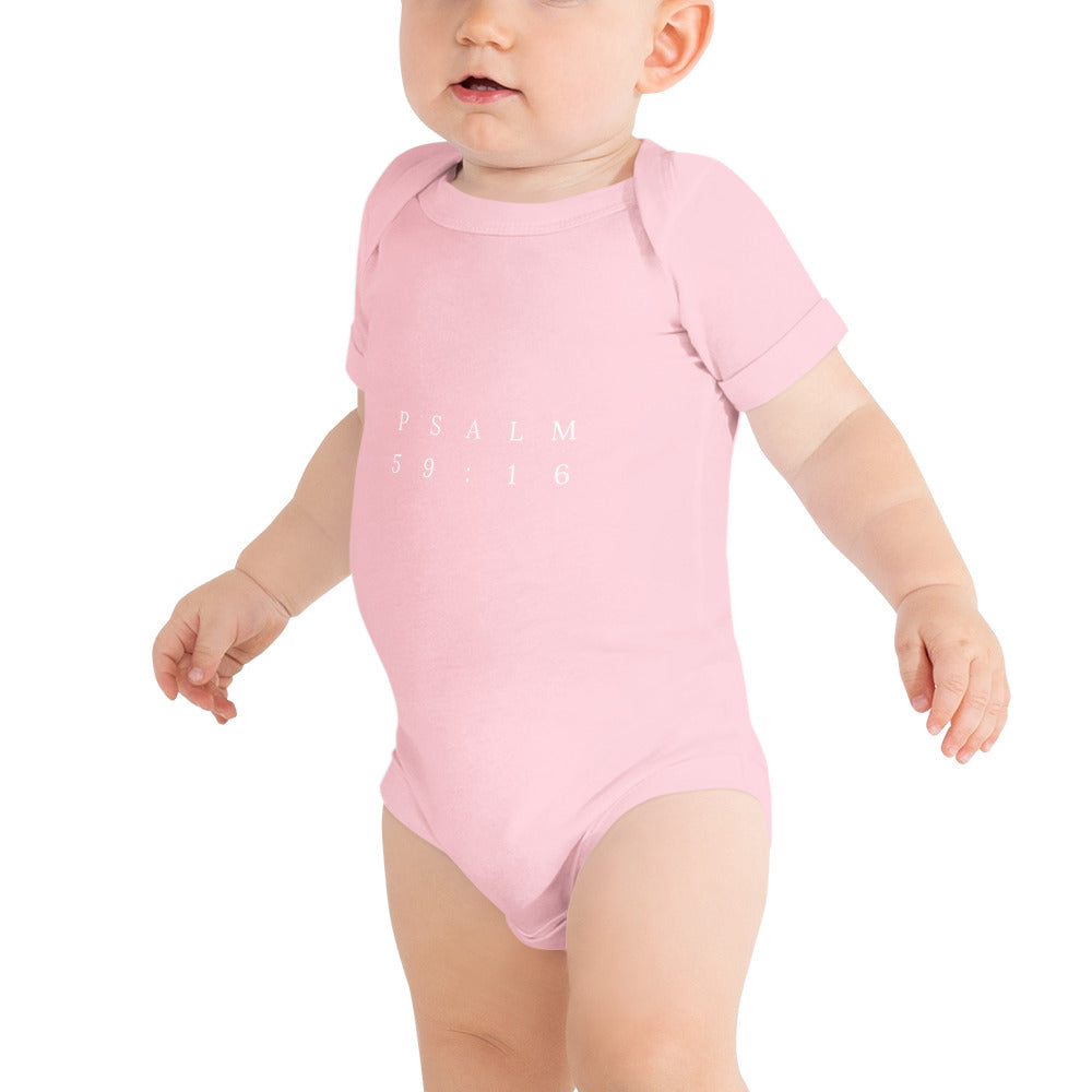 Psalm 59:16 Original Print Babygrow