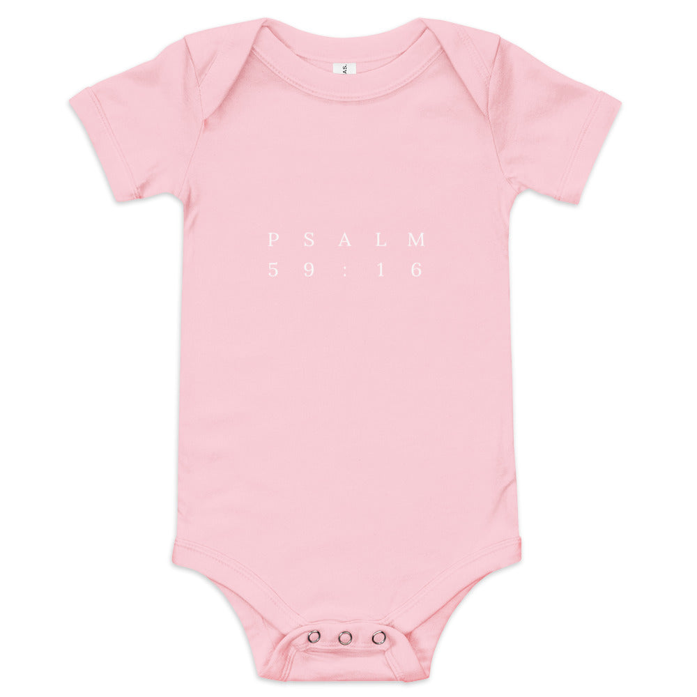 Psalm 59:16 Original Print Babygrow