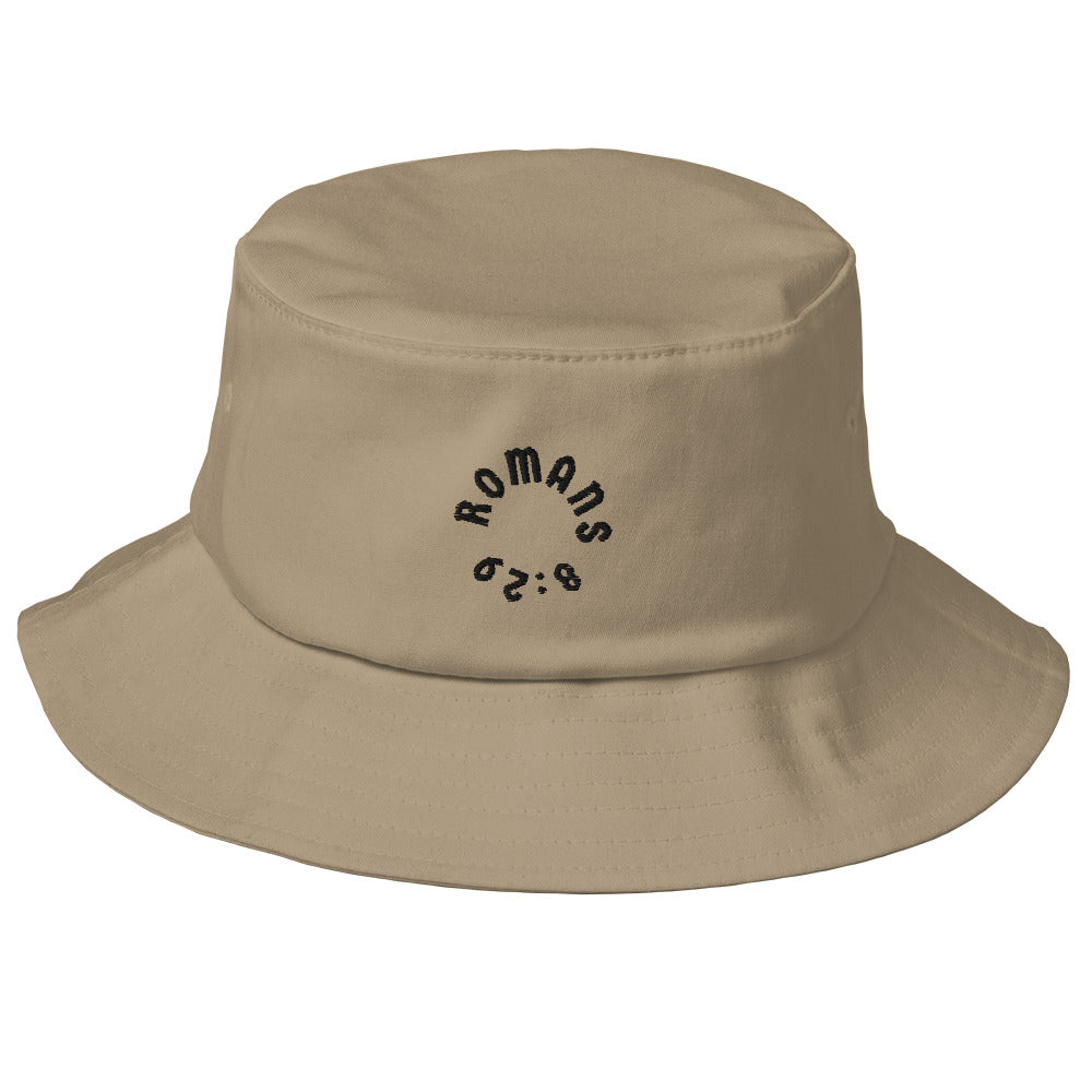 Romans 8:29 Black Embroidered Bucket Hat