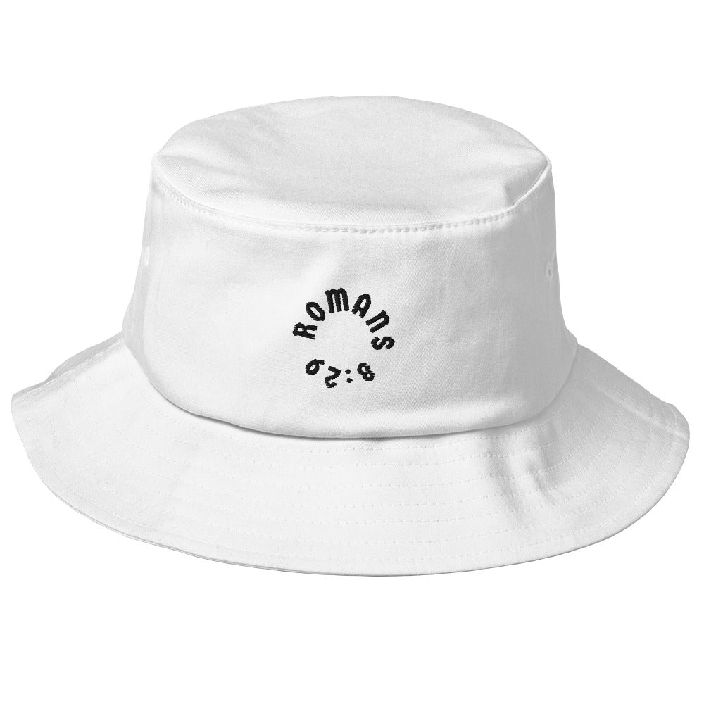 Romans 8:29 Black Embroidered Bucket Hat