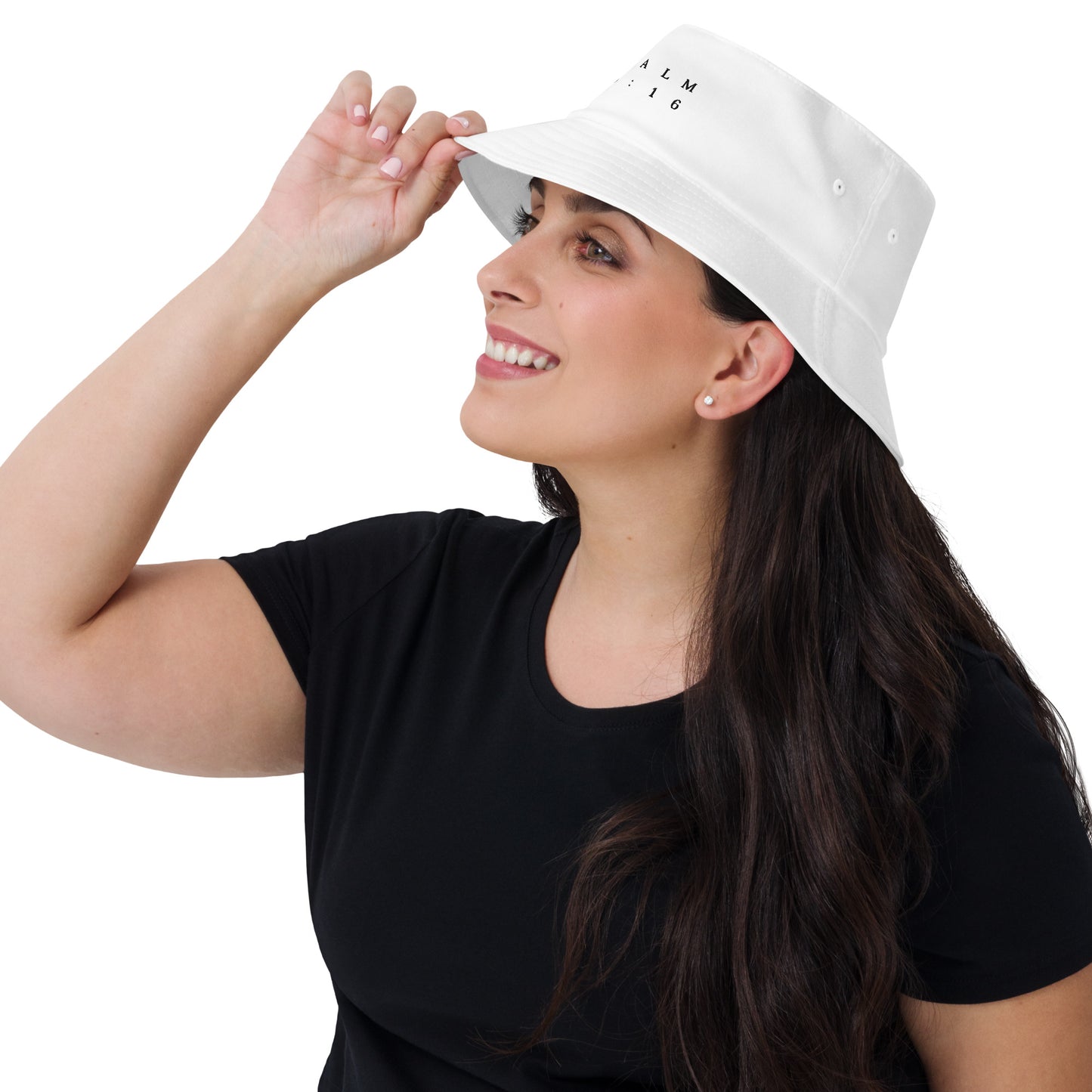 Psalm 59:16 Original Black Embroidered Bucket Hat
