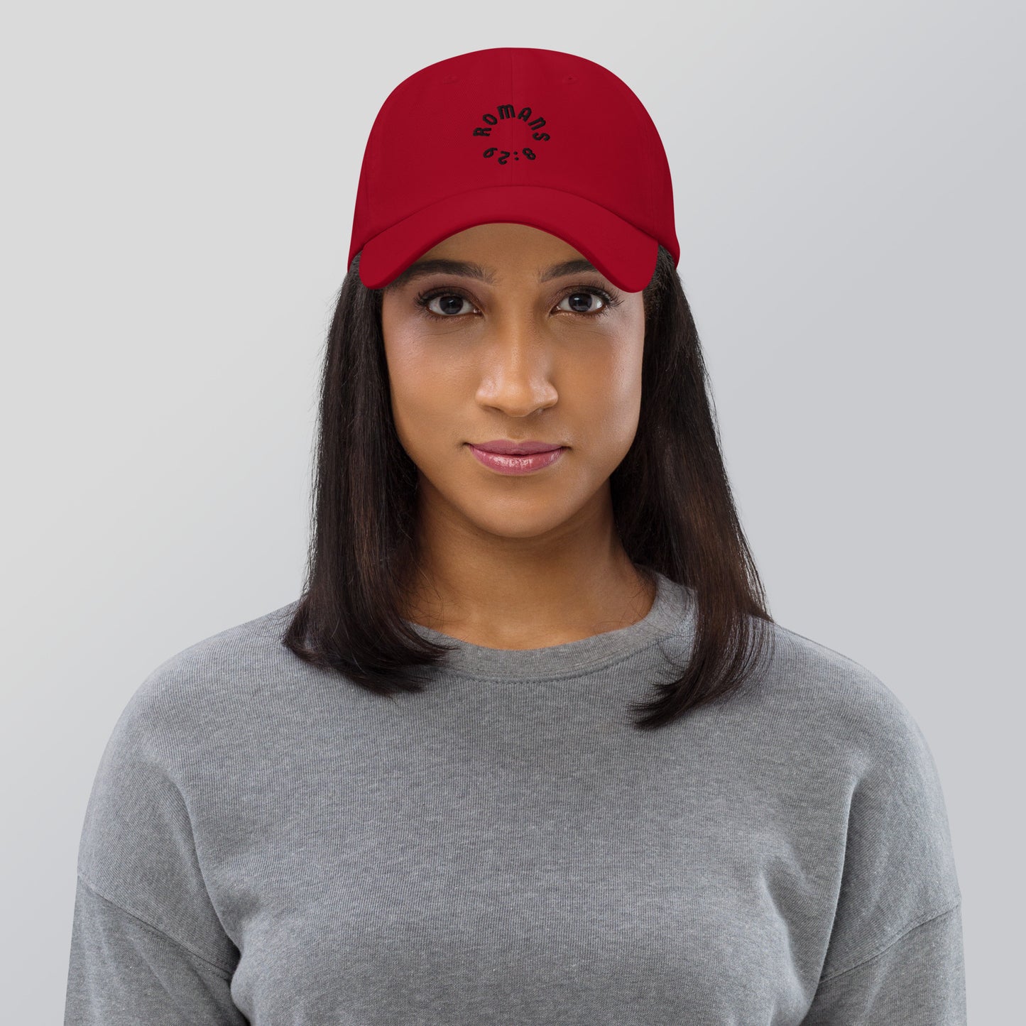 Romans 8:29 Black Embroidered Classic Dad Hat