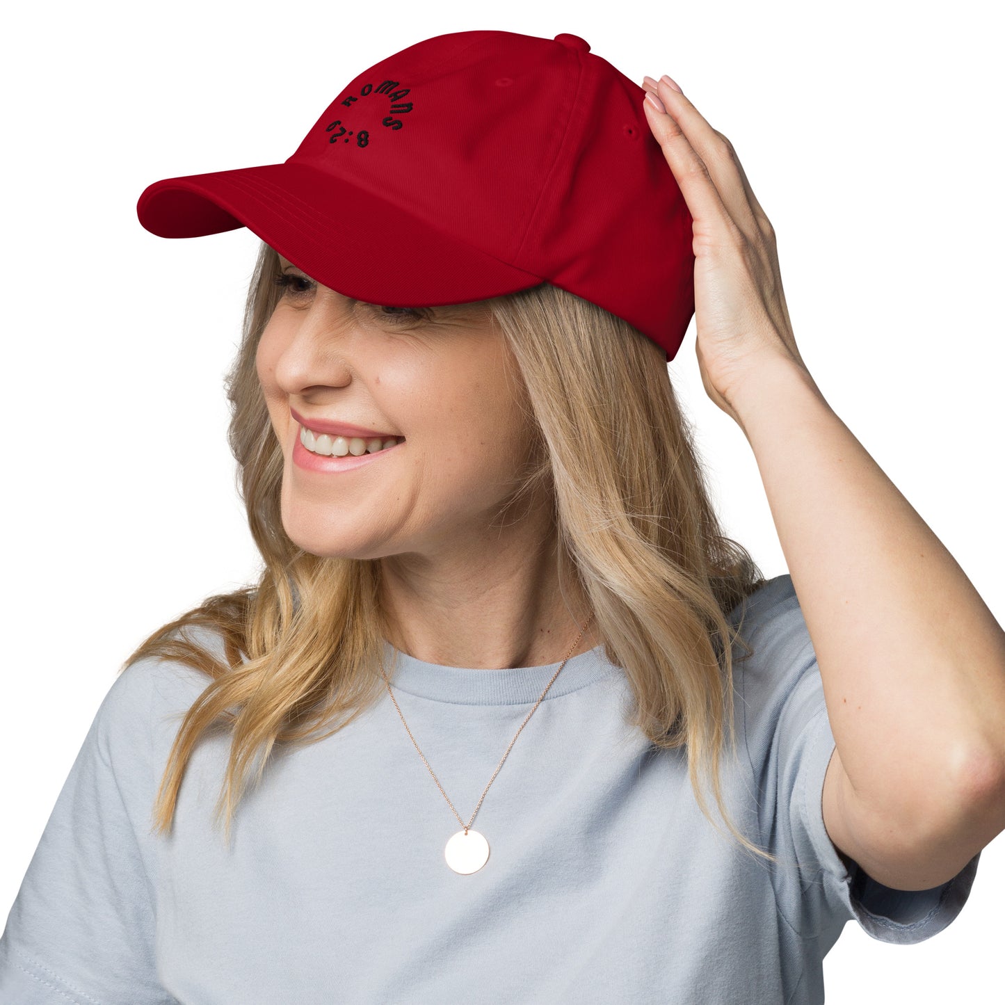 Romans 8:29 Black Embroidered Classic Dad Hat