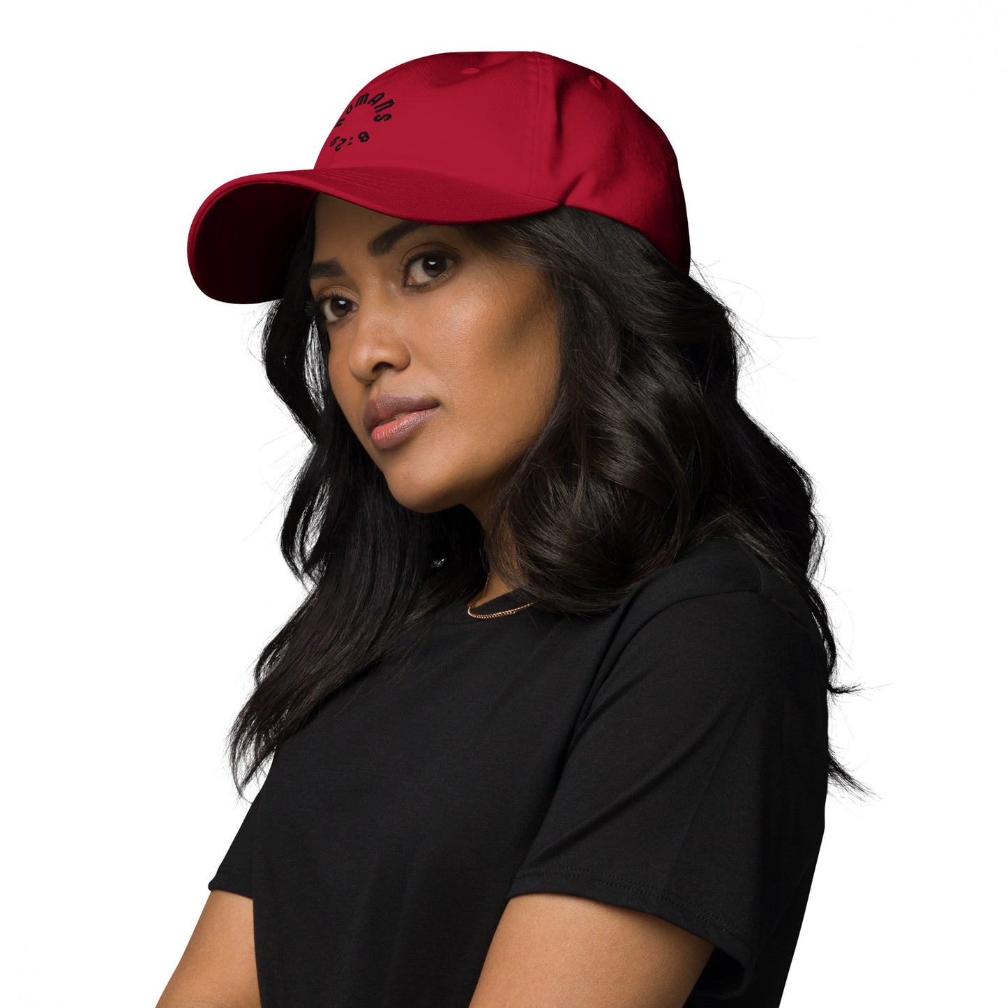 Romans 8:29 Black Embroidered Classic Dad Hat