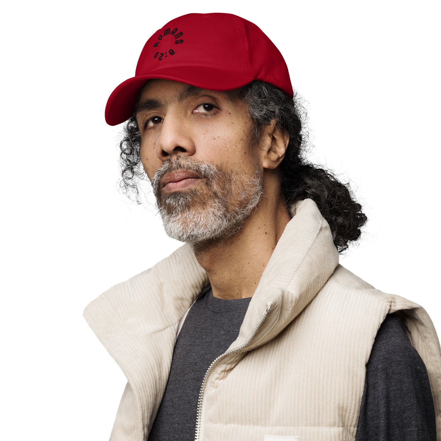 Romans 8:29 Black Embroidered Classic Dad Hat