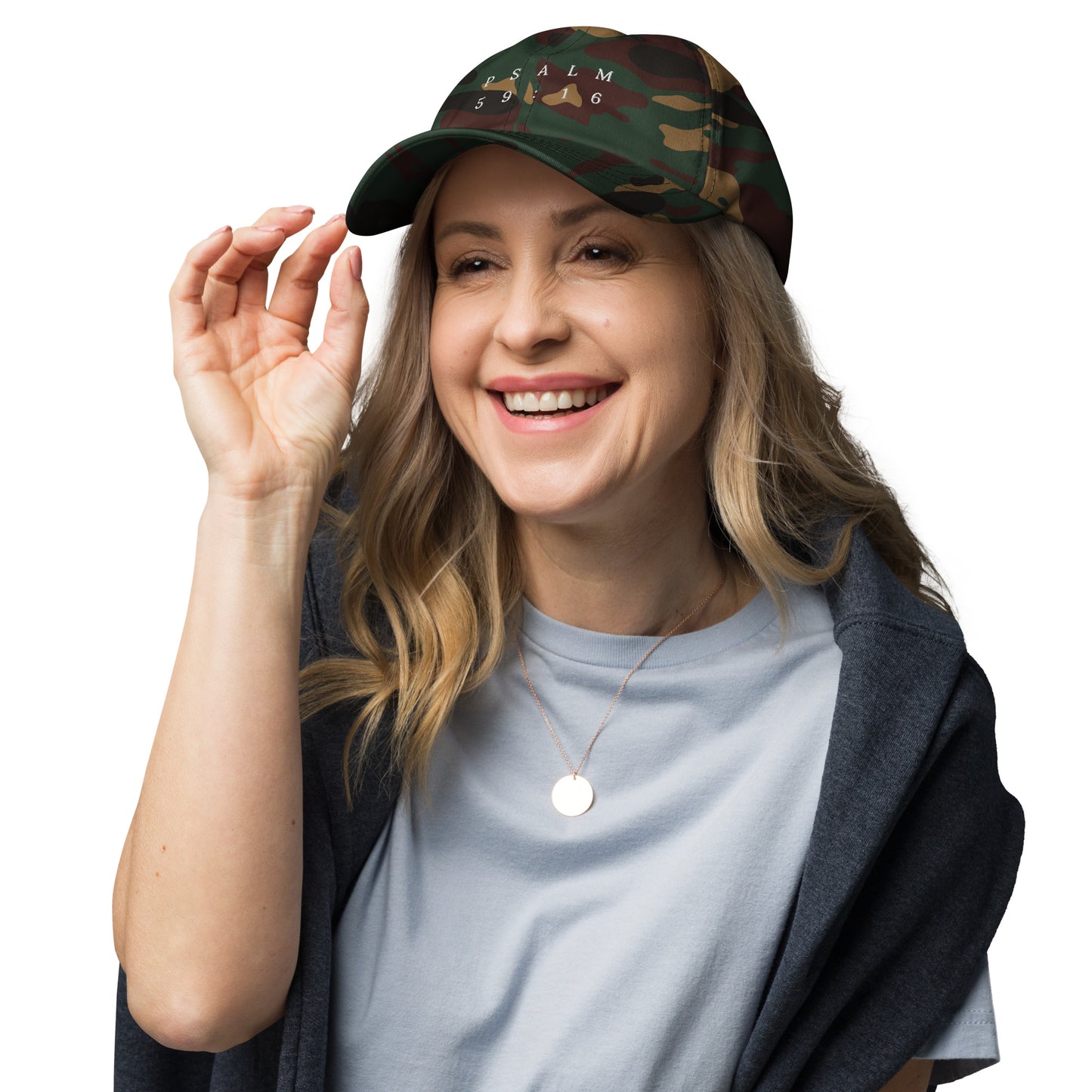 Psalm 59:16 Original White Embroidered Classic Dad Hat