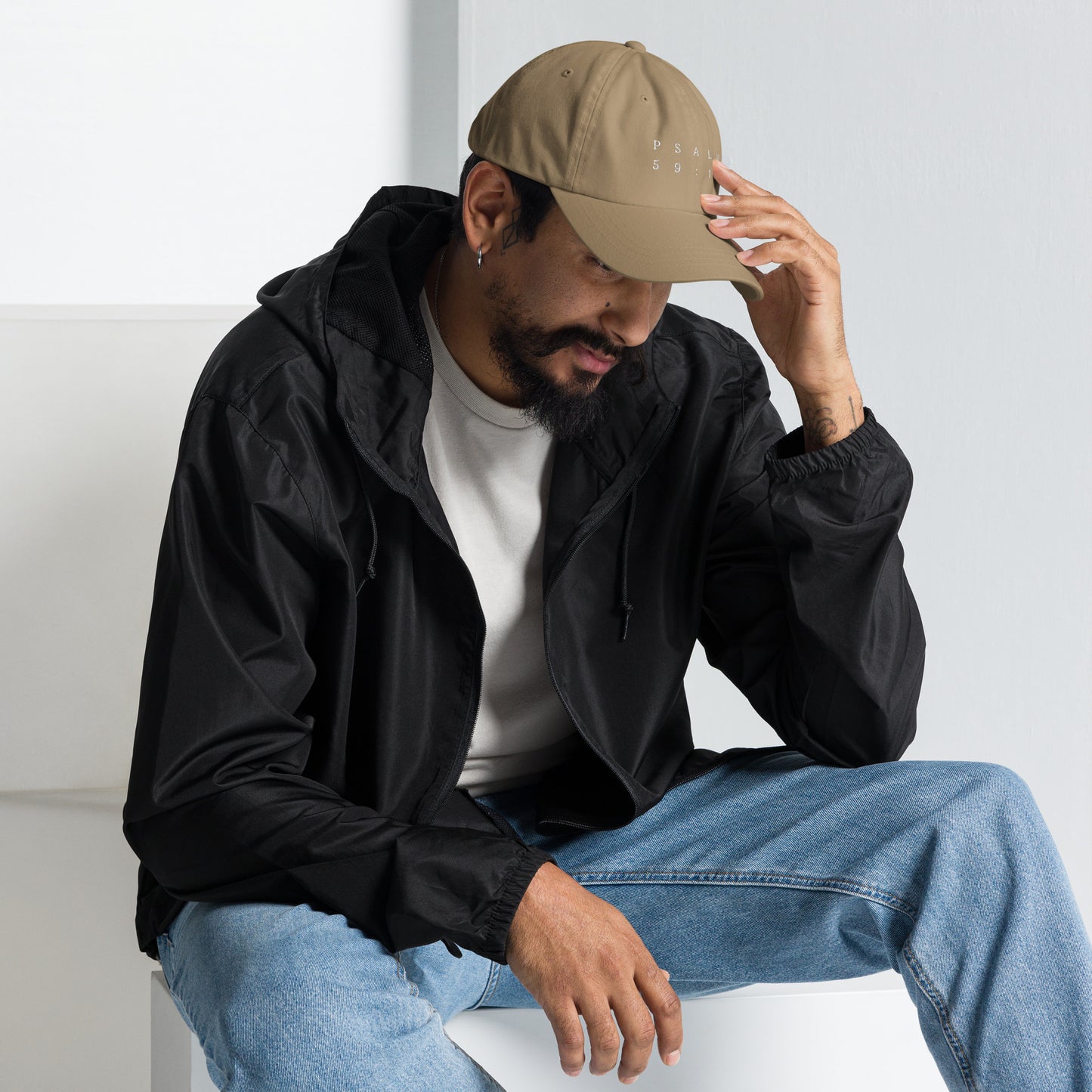 Psalm 59:16 Original White Embroidered Classic Dad Hat