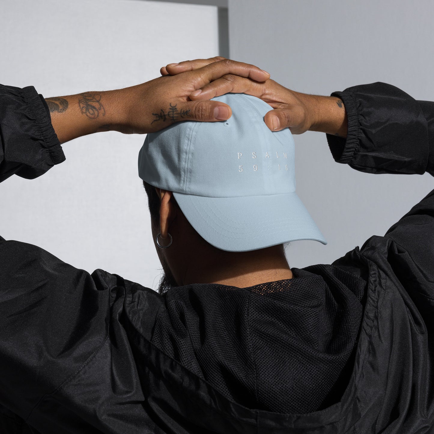 Psalm 59:16 Original White Embroidered Classic Dad Hat