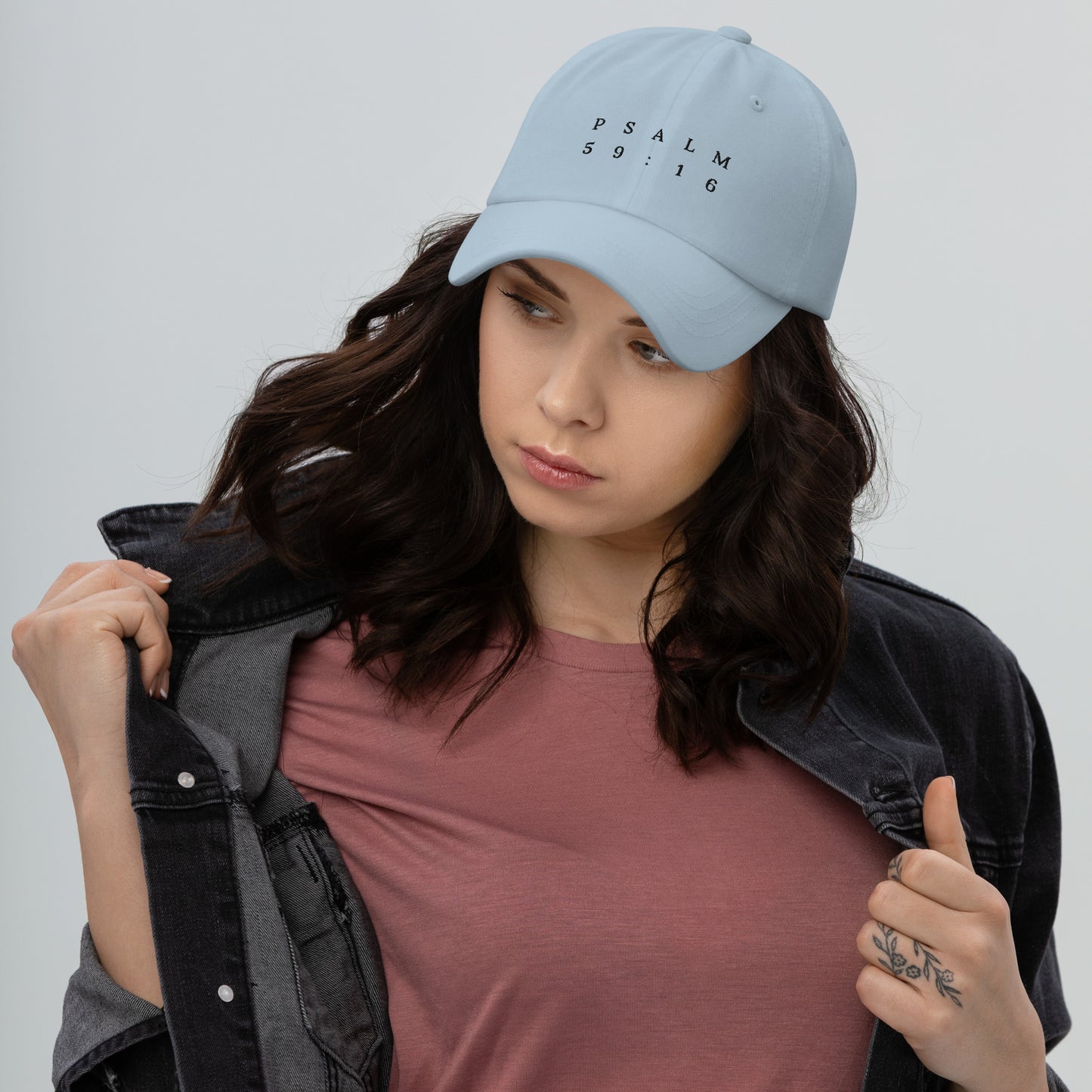 Psalm 59:16 Original Black Embroidered Classic Dad Hat