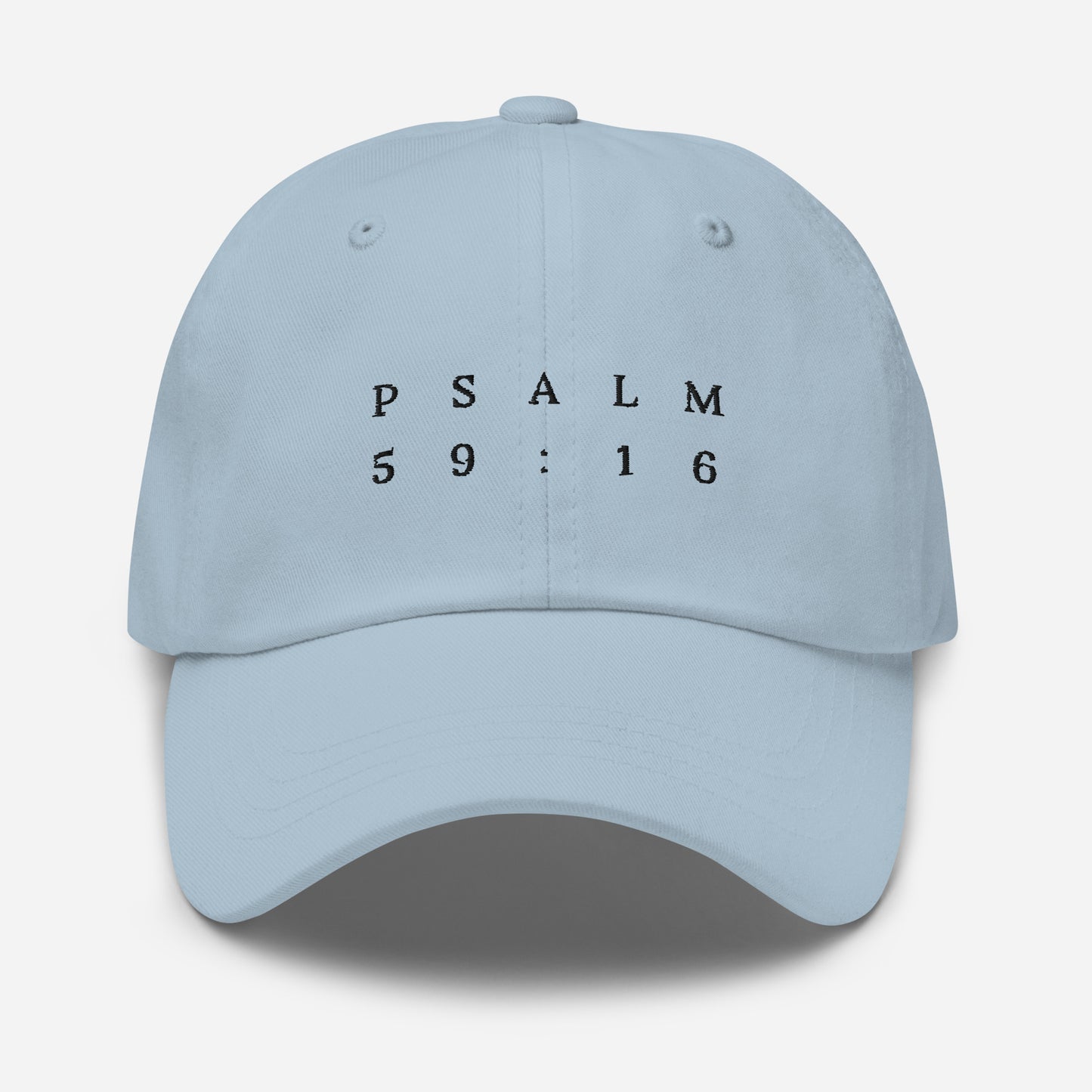 Psalm 59:16 Original Black Embroidered Classic Dad Hat