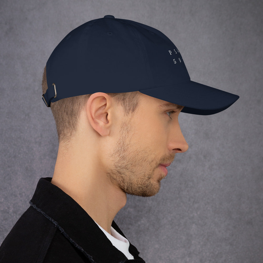 Psalm 59:16 Original White Embroidered Classic Dad Hat
