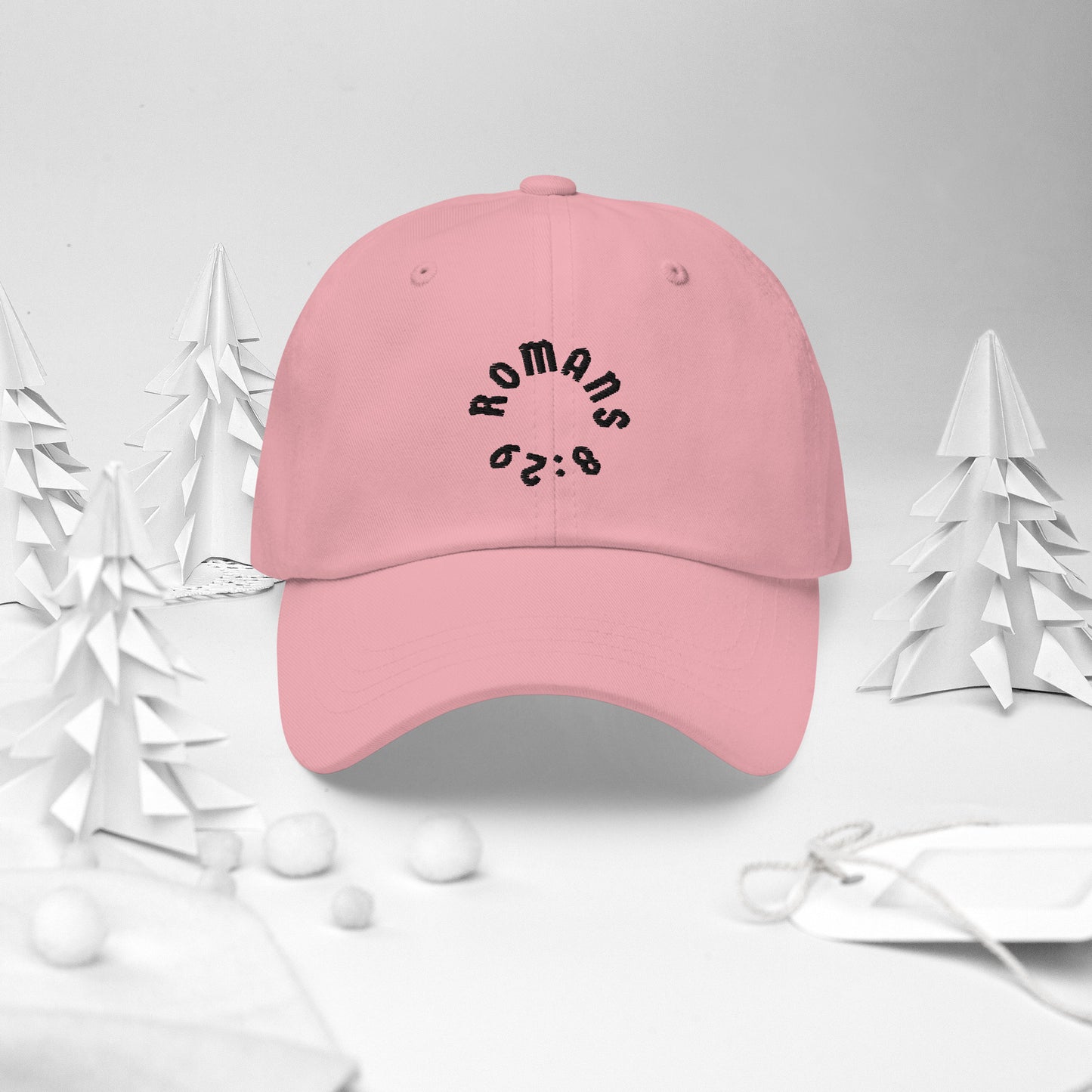 Romans 8:29 Black Embroidered Classic Dad Hat