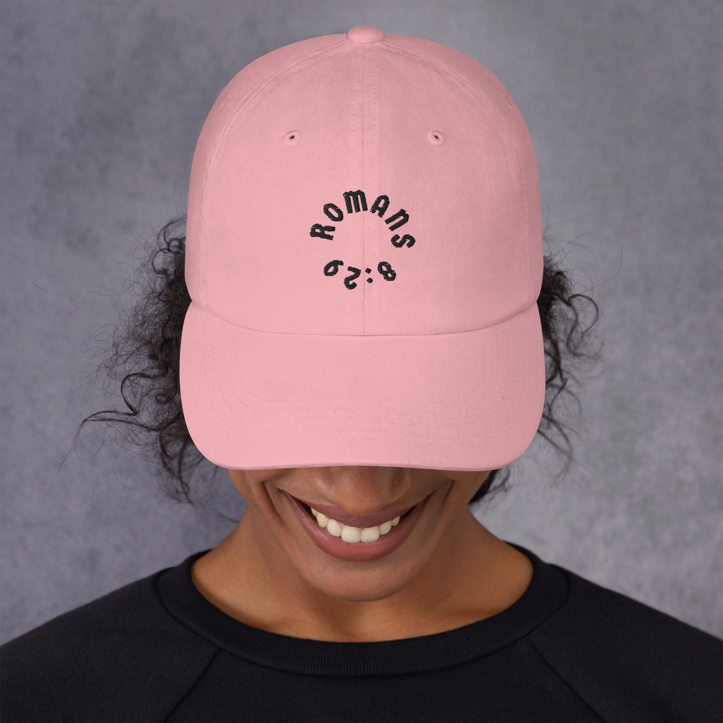 Romans 8:29 Black Embroidered Classic Dad Hat
