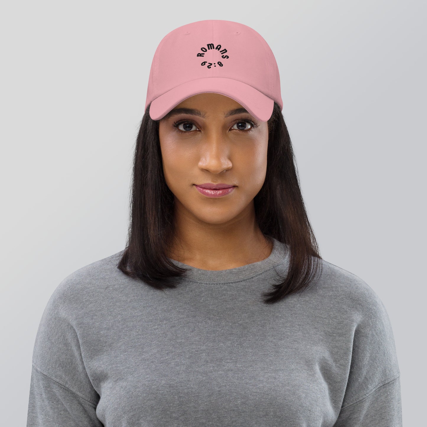 Romans 8:29 Black Embroidered Classic Dad Hat