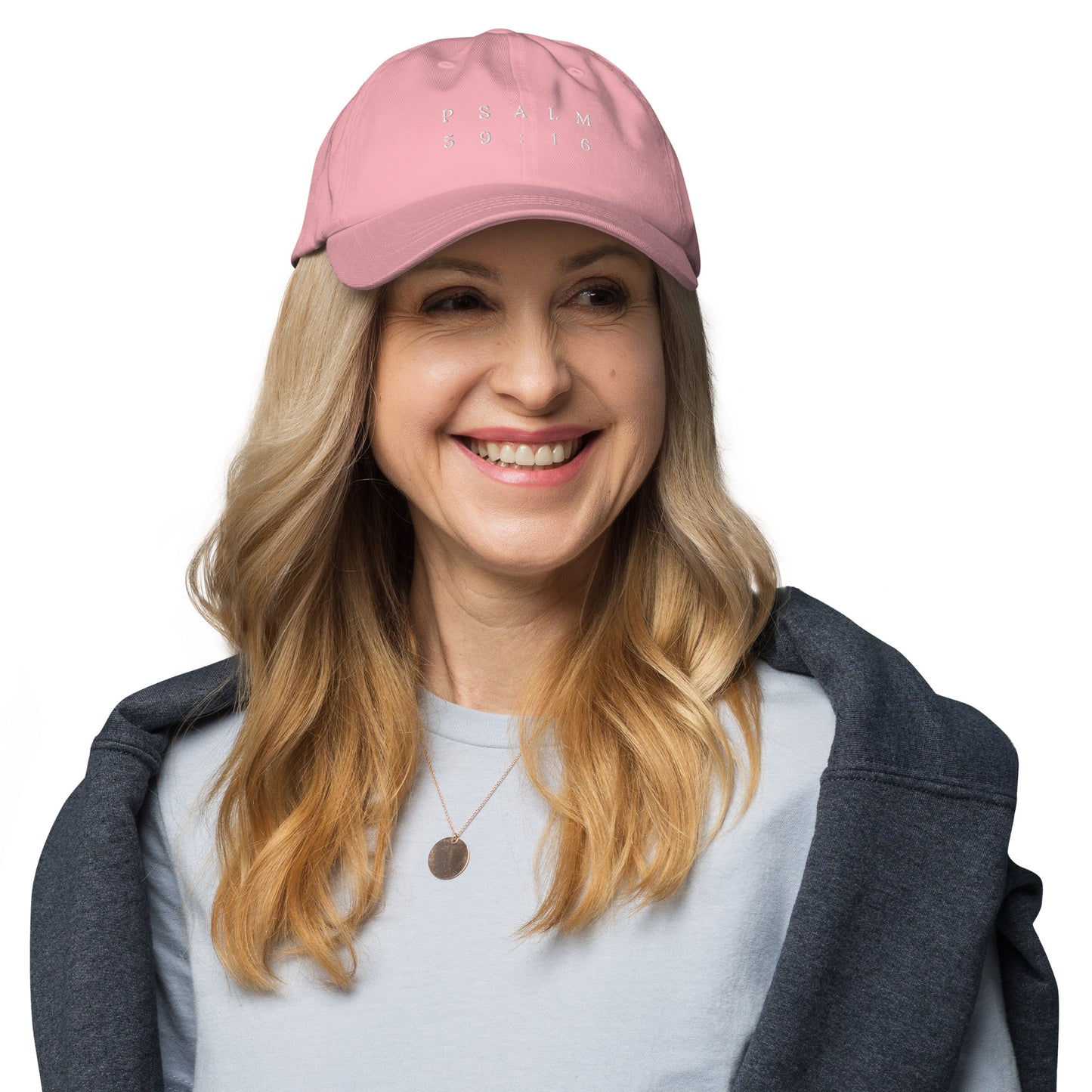 Psalm 59:16 Original White Embroidered Classic Dad Hat