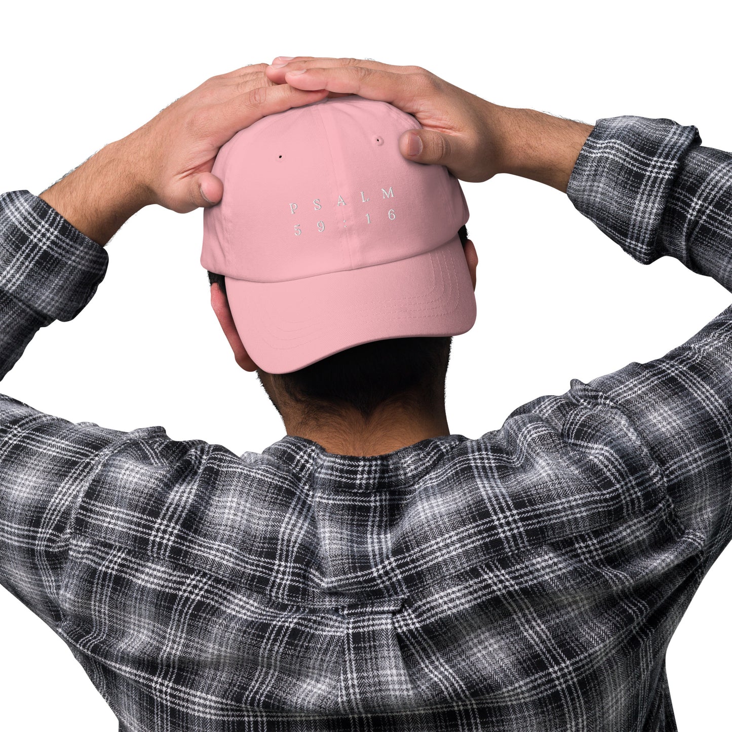 Psalm 59:16 Original White Embroidered Classic Dad Hat