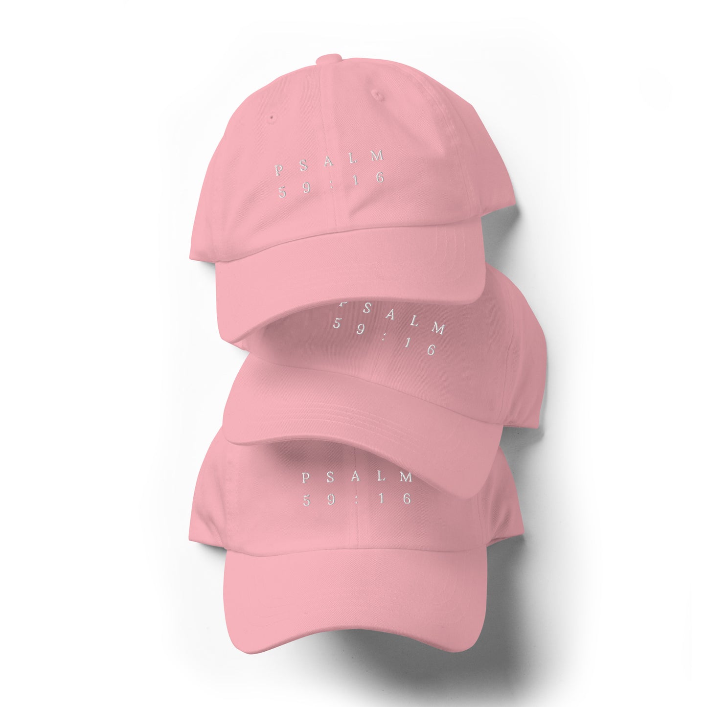 Psalm 59:16 Original White Embroidered Classic Dad Hat