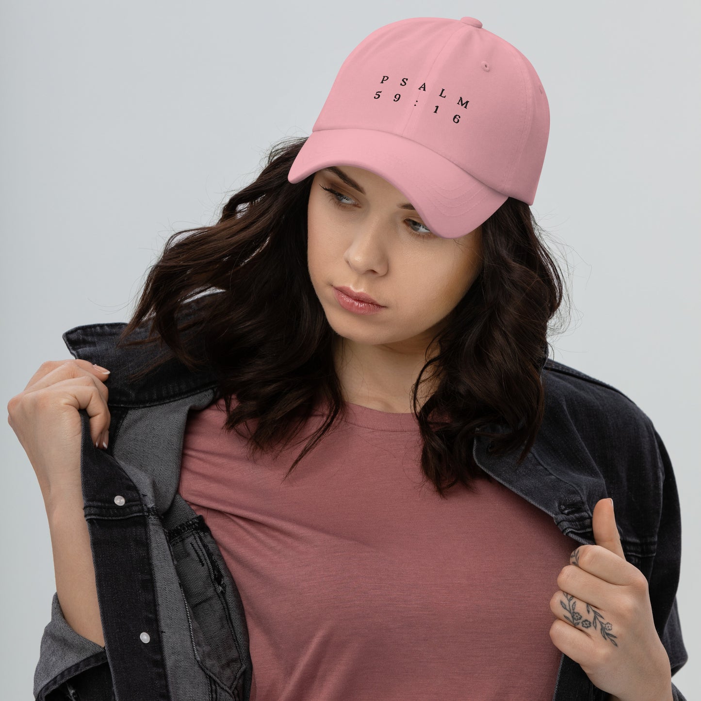 Psalm 59:16 Original Black Embroidered Classic Dad Hat