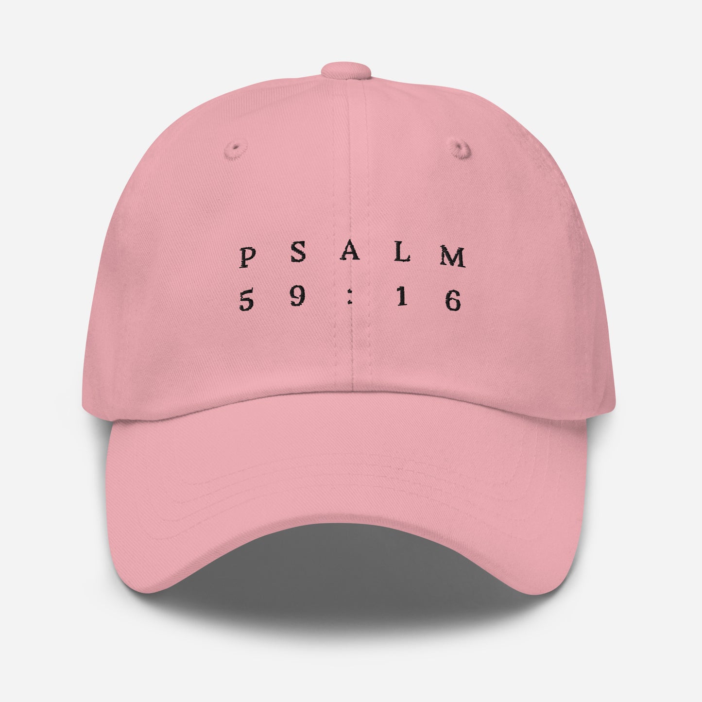 Psalm 59:16 Original Black Embroidered Classic Dad Hat