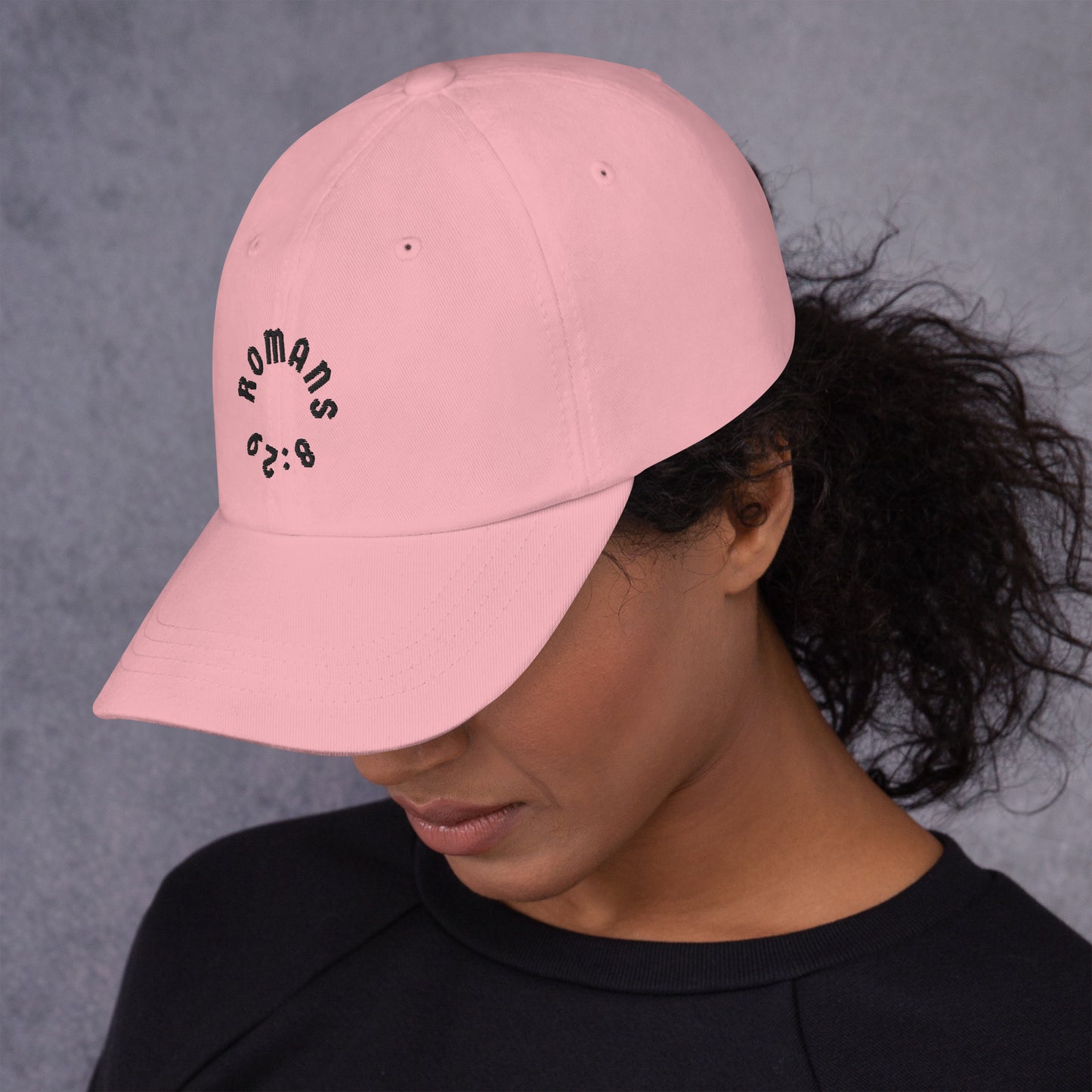 Romans 8:29 Black Embroidered Classic Dad Hat