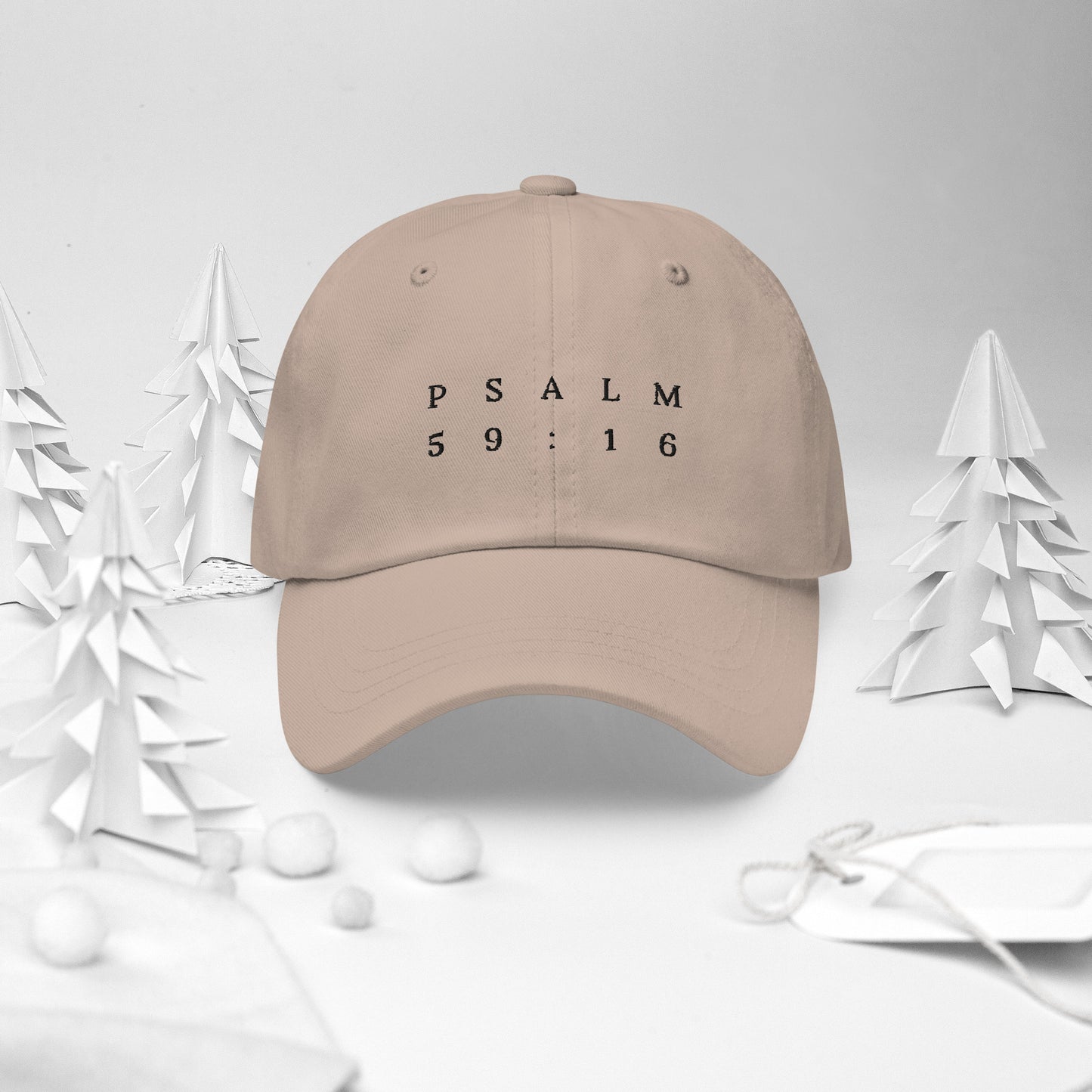 Psalm 59:16 Original Black Embroidered Classic Dad Hat