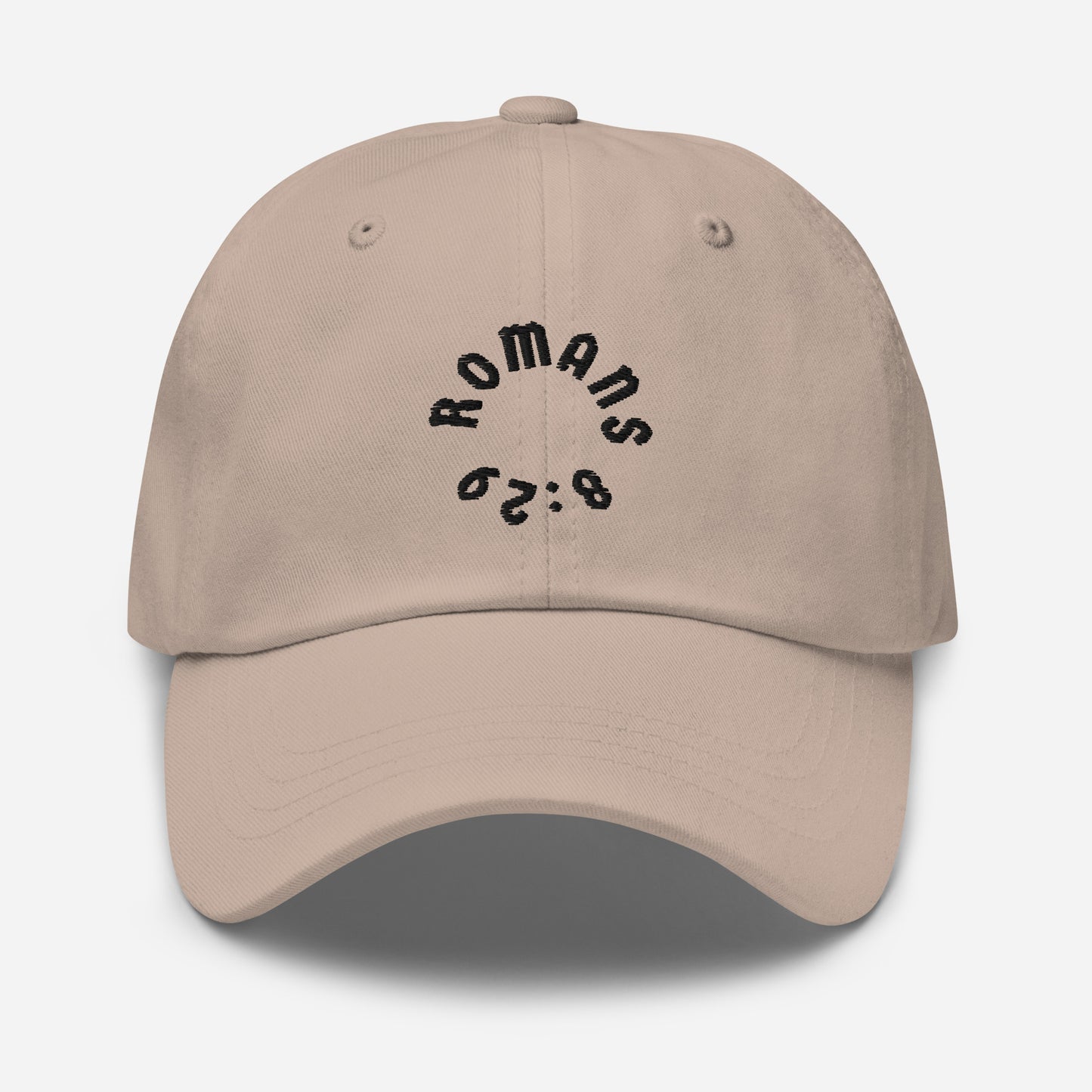 Romans 8:29 Black Embroidered Classic Dad Hat