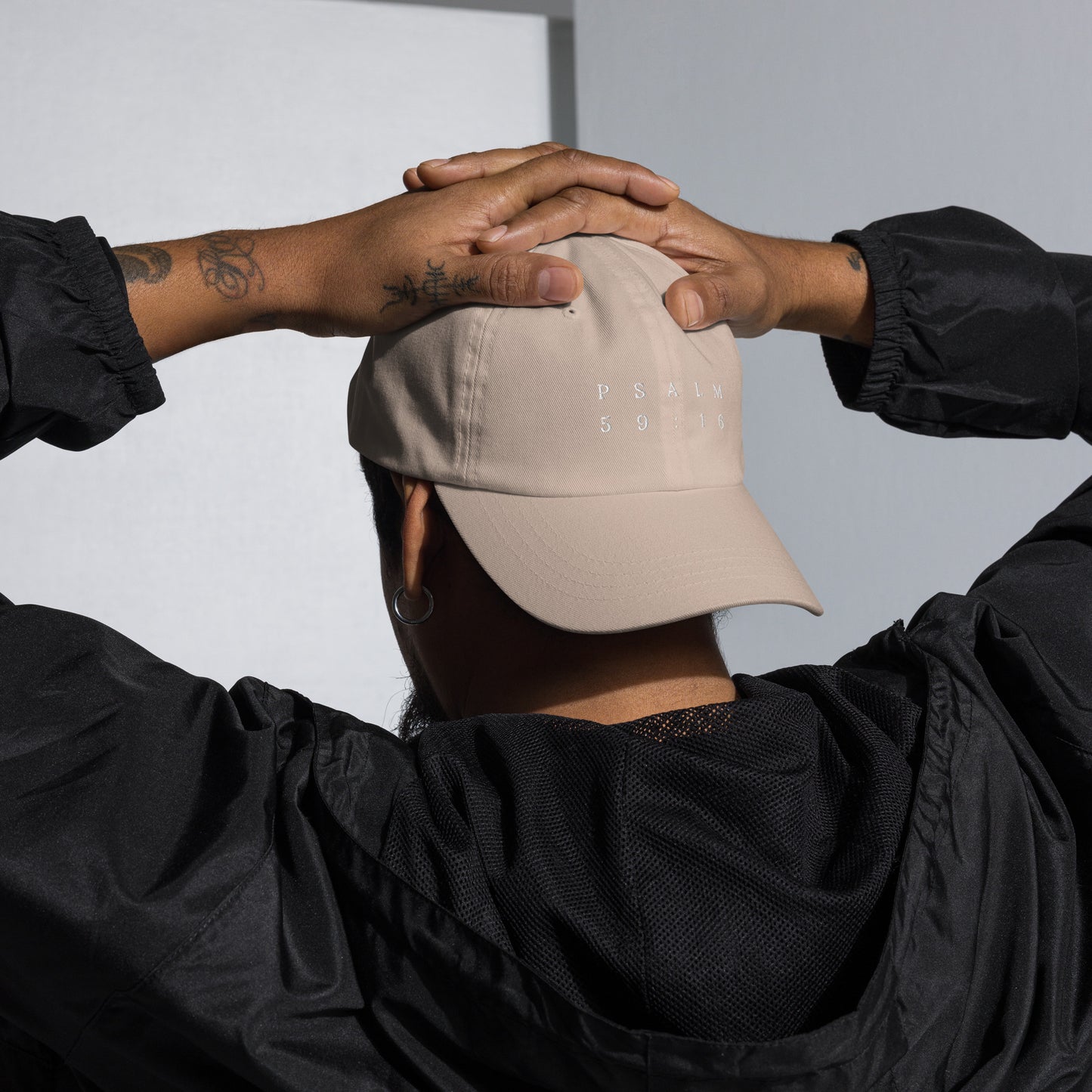 Psalm 59:16 Original White Embroidered Classic Dad Hat
