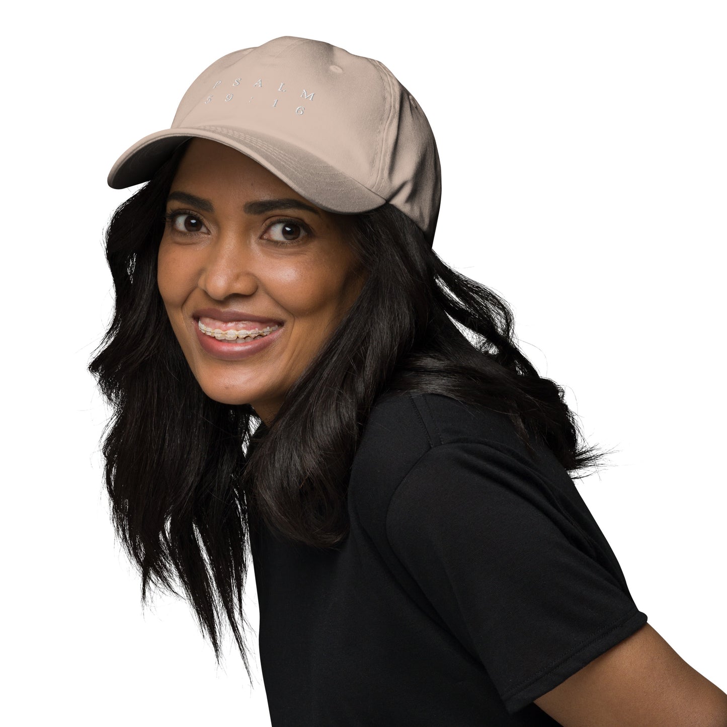 Psalm 59:16 Original White Embroidered Classic Dad Hat