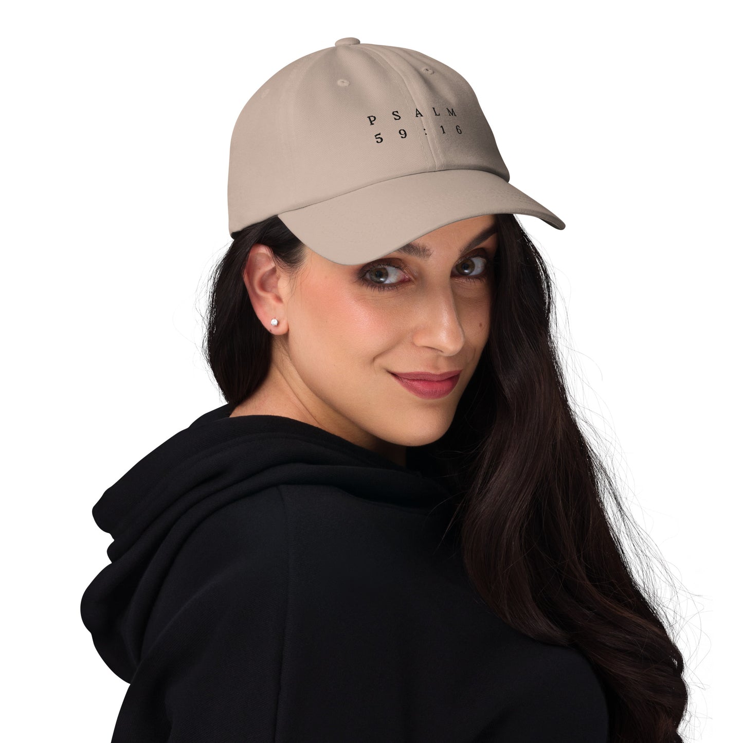 Psalm 59:16 Original Black Embroidered Classic Dad Hat