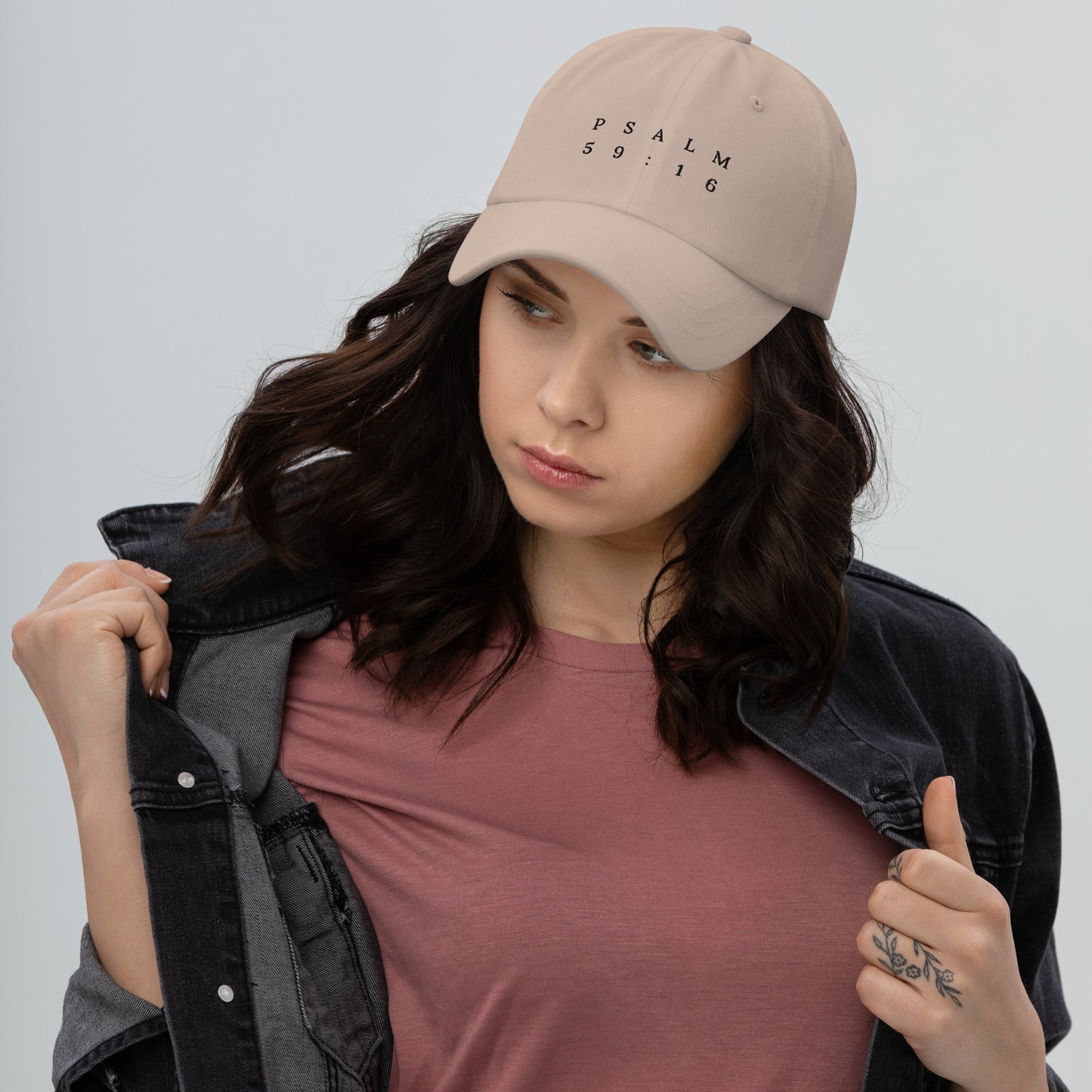 Psalm 59:16 Original Black Embroidered Classic Dad Hat