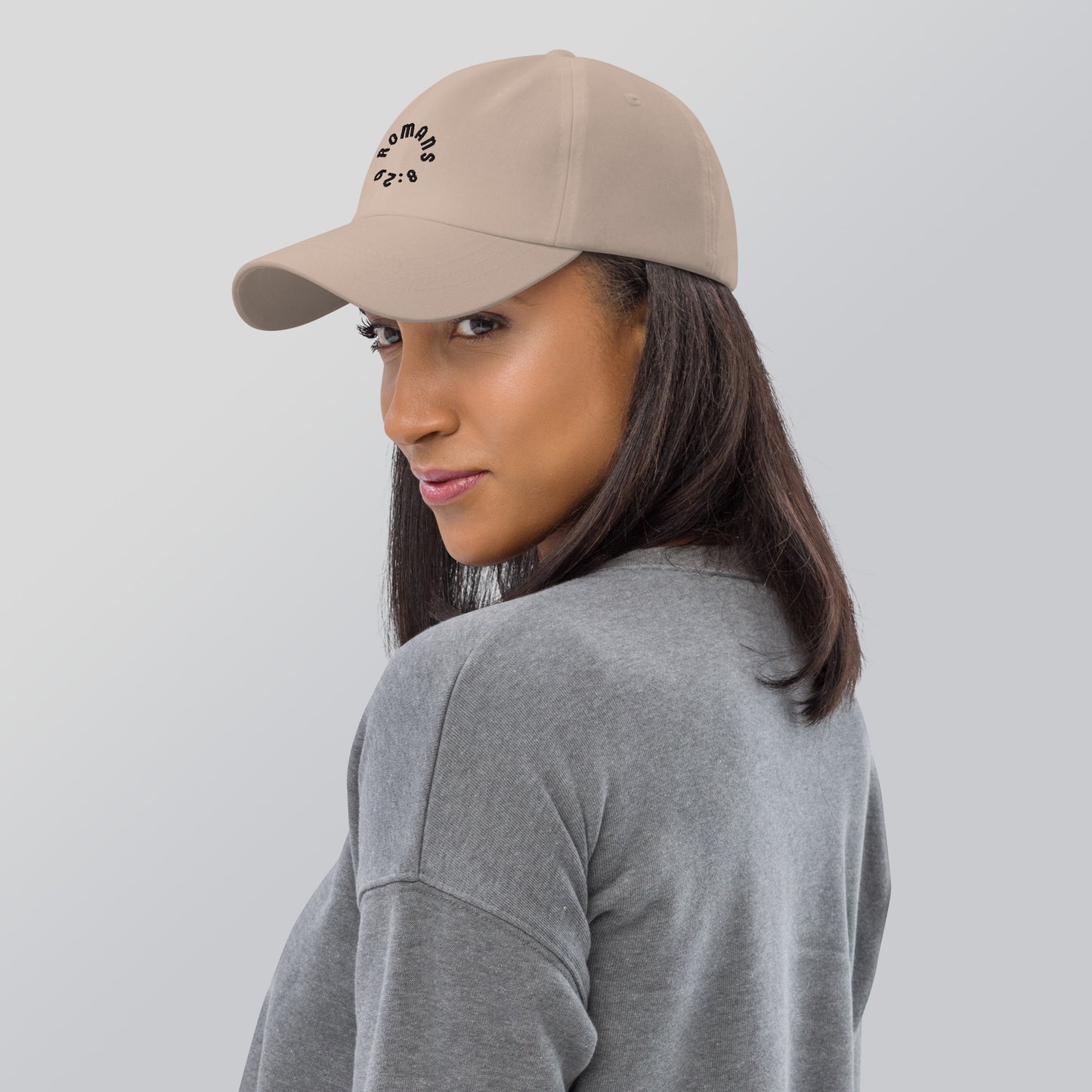 Romans 8:29 Black Embroidered Classic Dad Hat