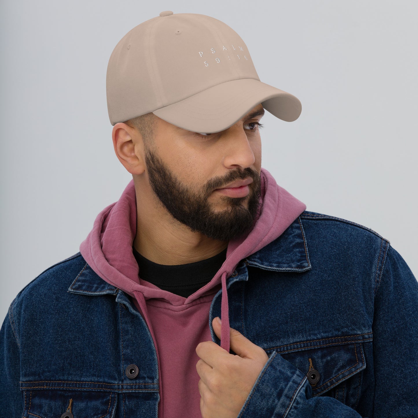 Psalm 59:16 Original White Embroidered Classic Dad Hat