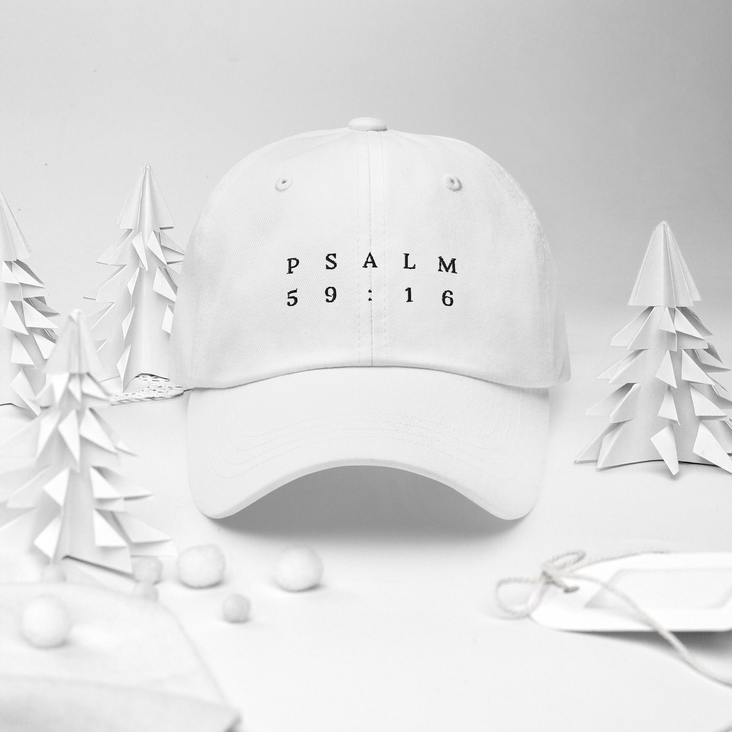 Psalm 59:16 Original Black Embroidered Classic Dad Hat