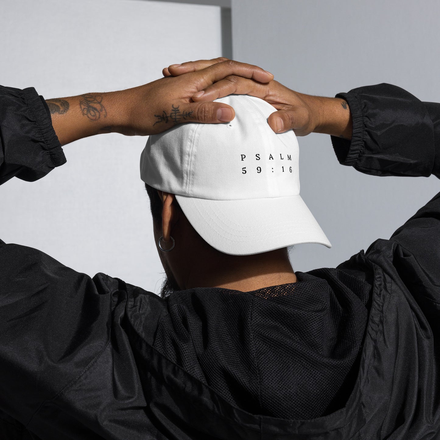 Psalm 59:16 Original Black Embroidered Classic Dad Hat