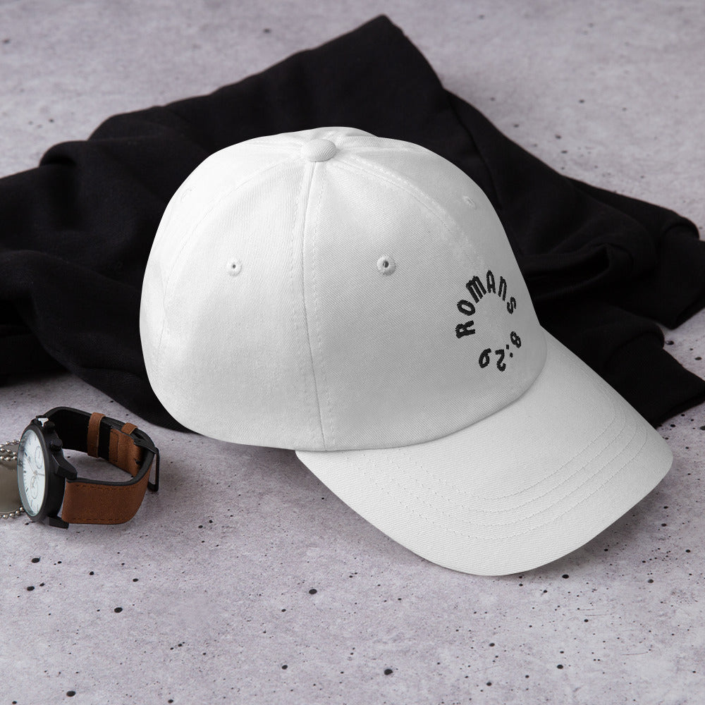 Romans 8:29 Black Embroidered Classic Dad Hat