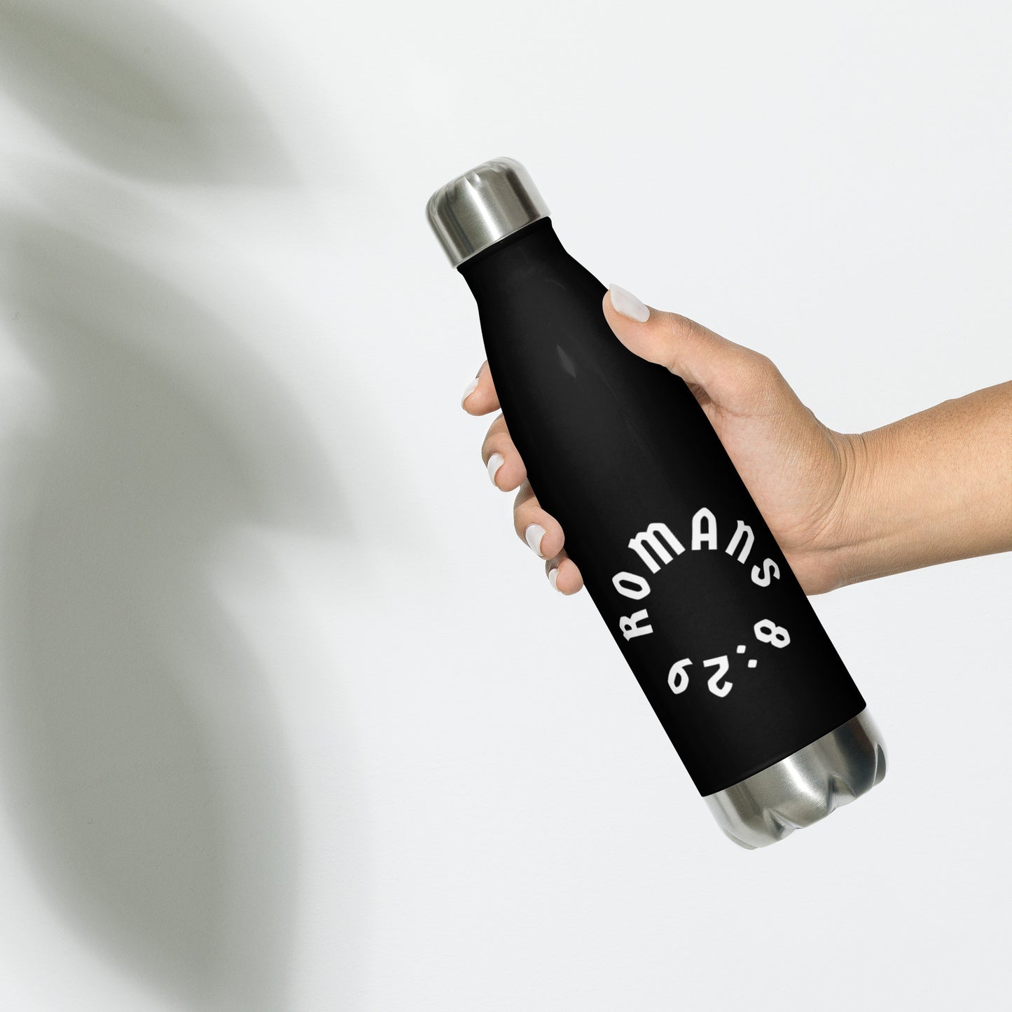 Romans 8:29 Stainless Steel Insulated Water Bottle (Black)