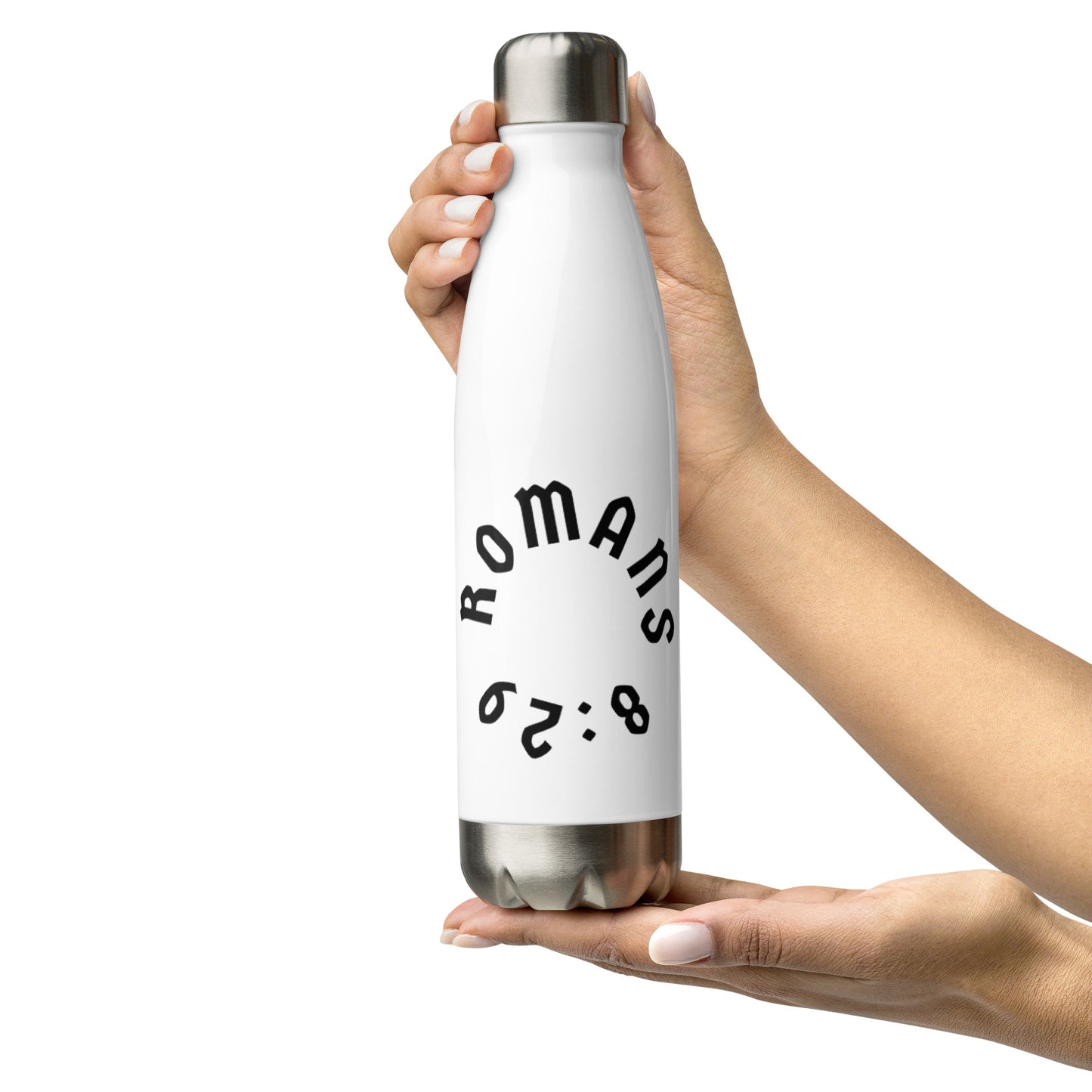 Romans 8:29 Stainless Steel Insulated Water Bottle (White)
