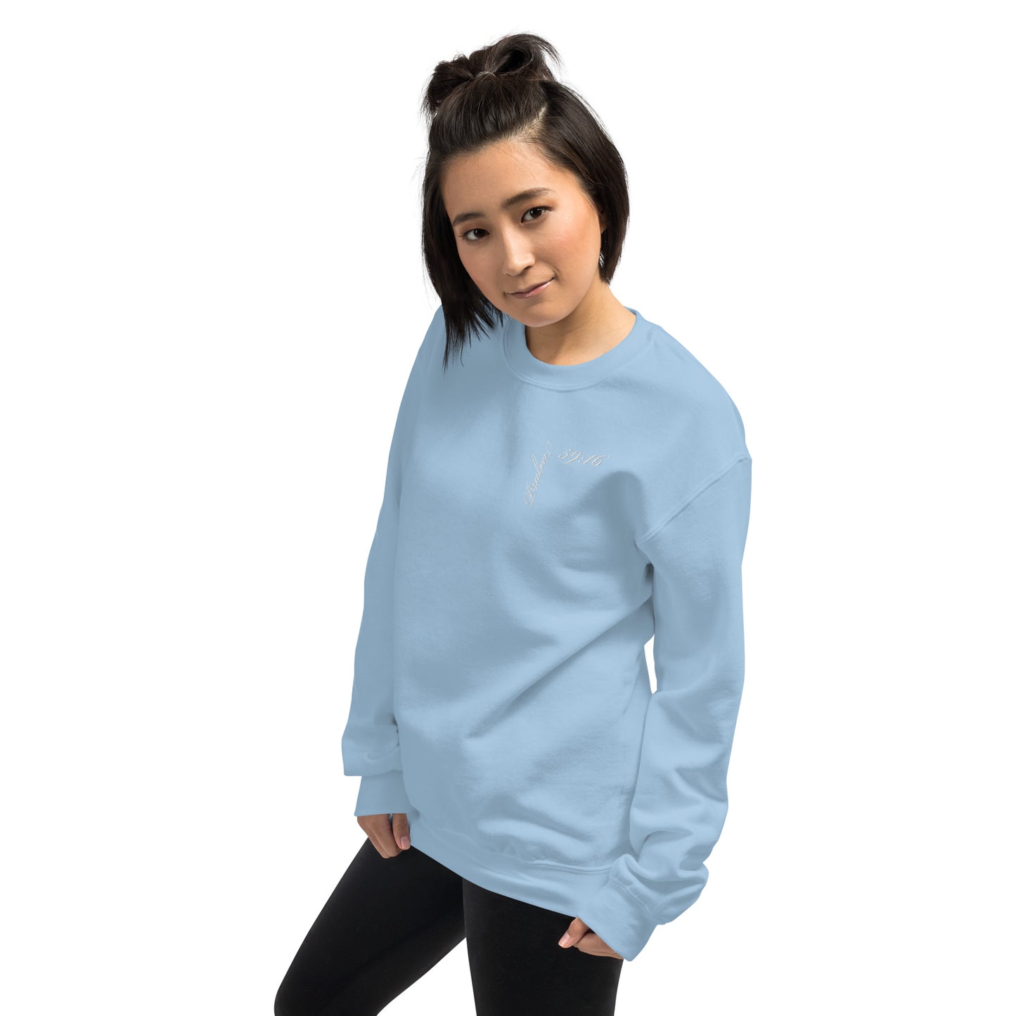 Psalm 59:16 Asymmetrical Embroidered Unisex Sweatshirt