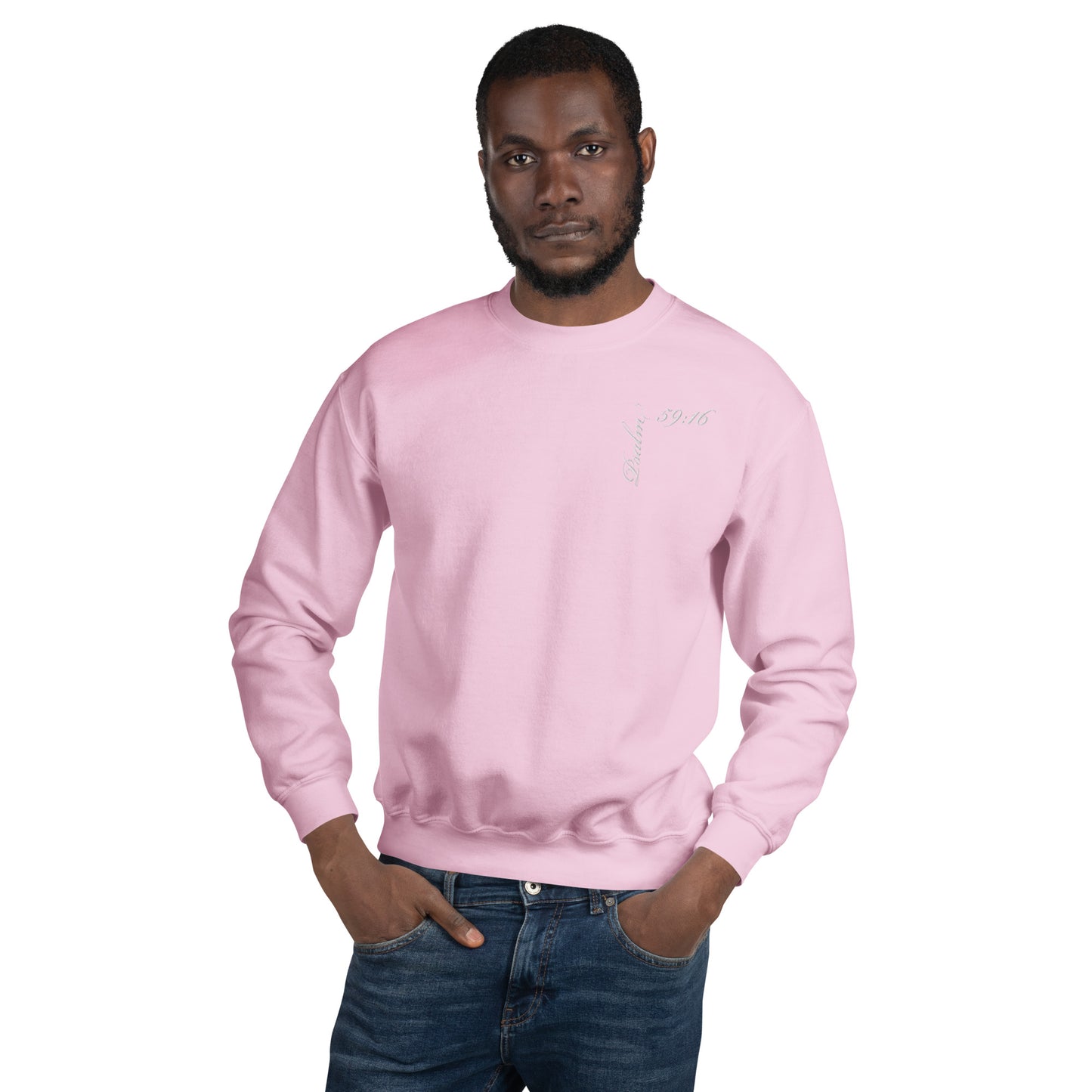Psalm 59:16 Asymmetrical Embroidered Unisex Sweatshirt