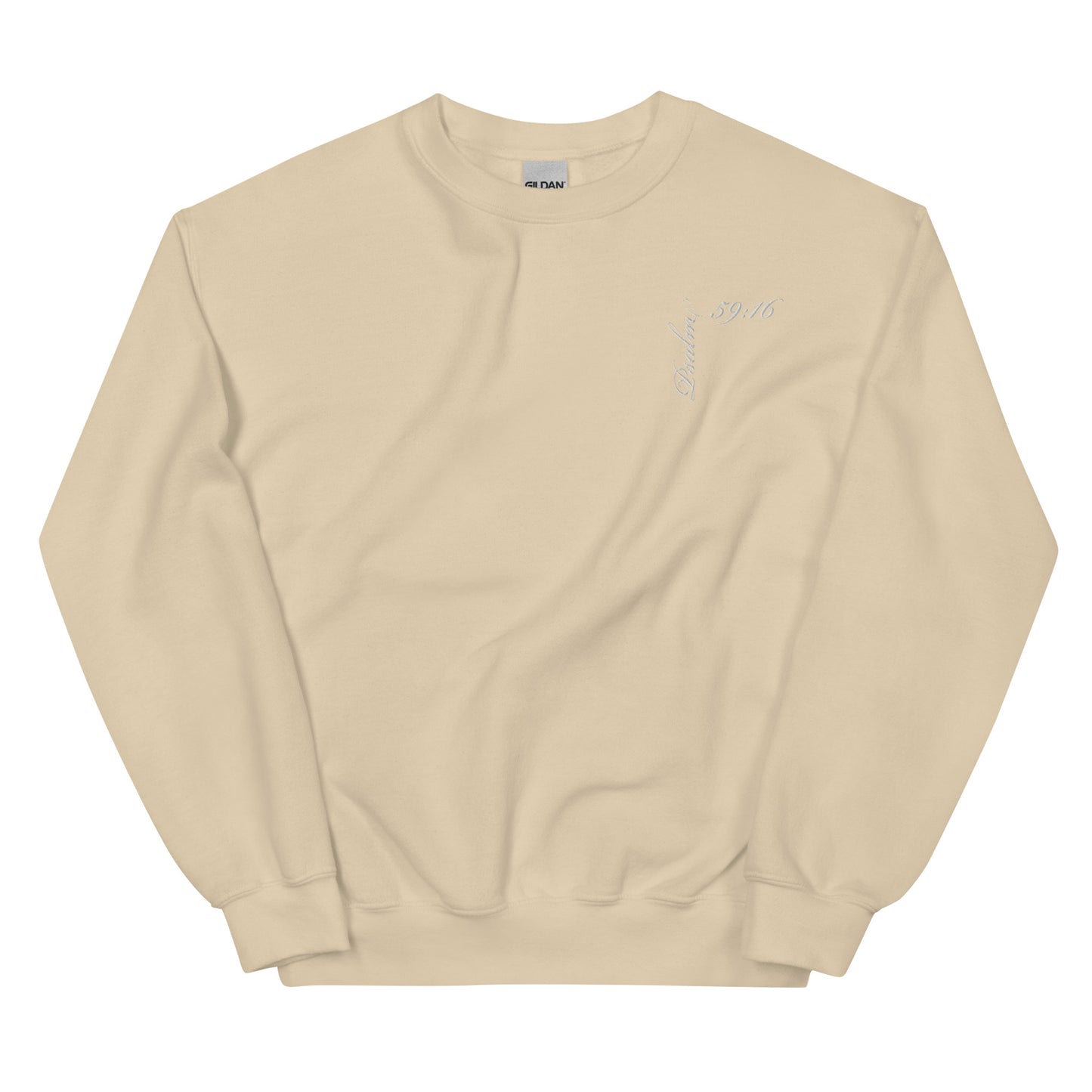 Psalm 59:16 Asymmetrical Embroidered Unisex Sweatshirt