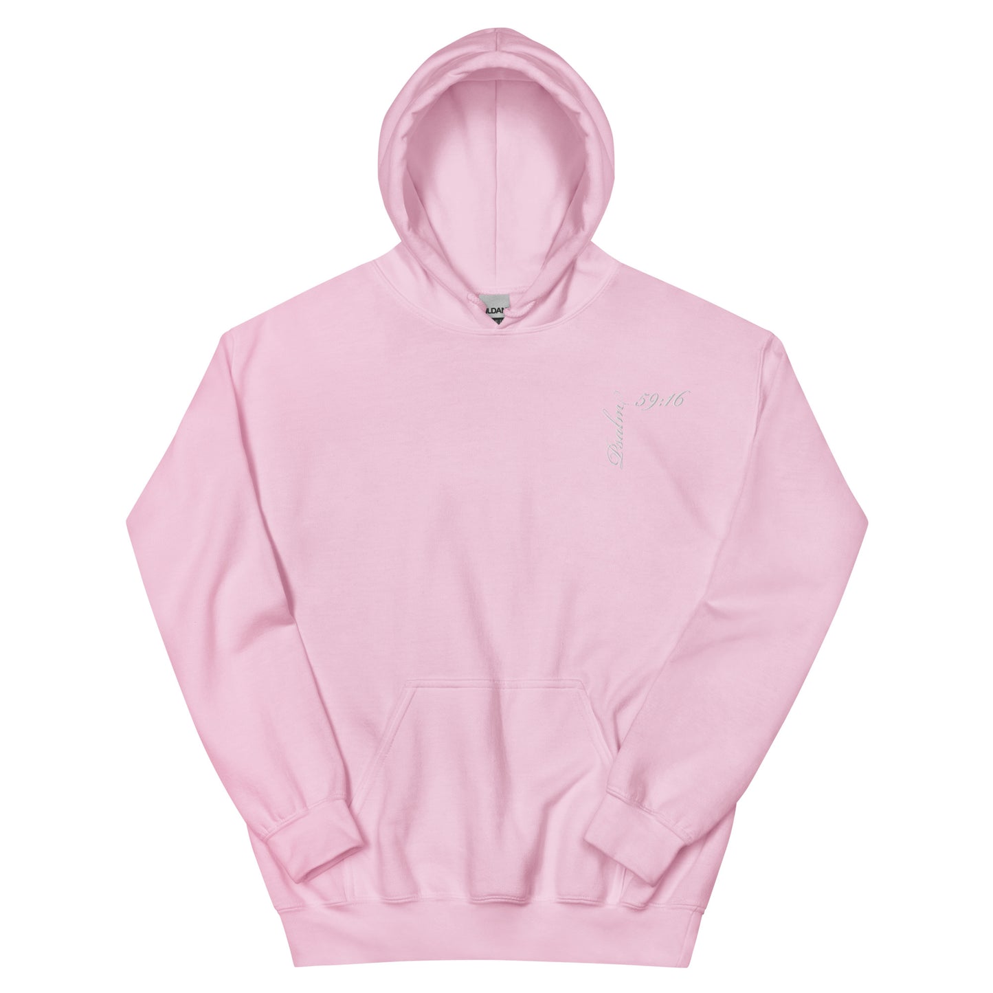 Psalm 59:16 Asymmetric Embroidered Unisex Hoodie