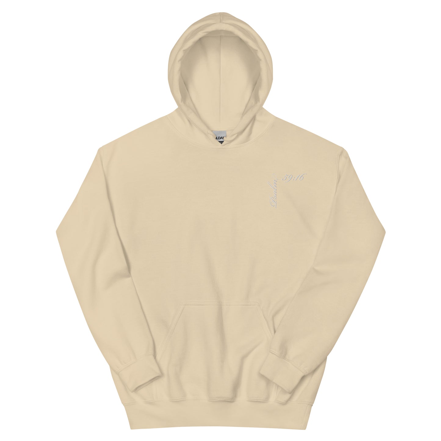 Psalm 59:16 Asymmetric Embroidered Unisex Hoodie