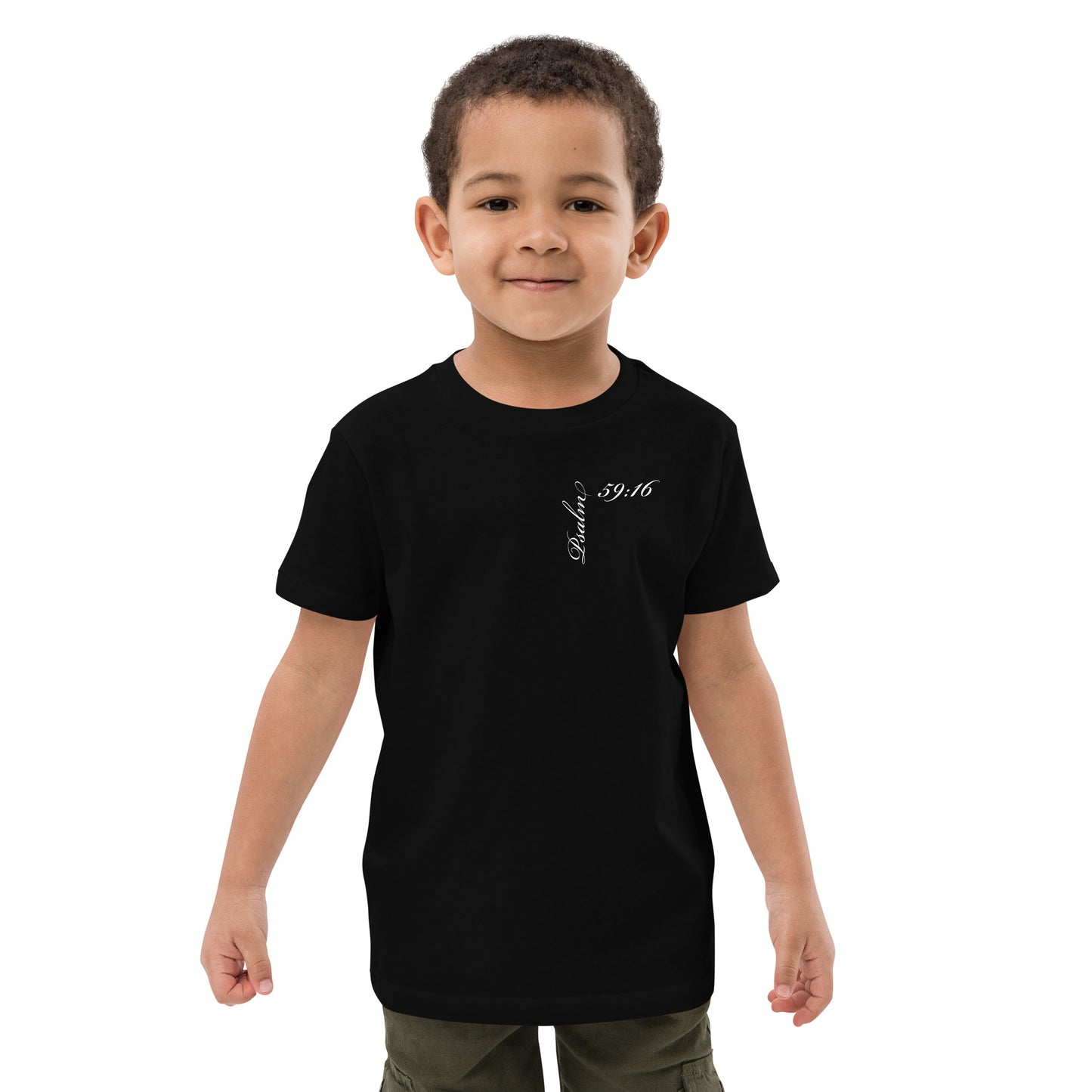 Psalm 59:16 Asymmetric Print Kids Tee [3-14 yrs]