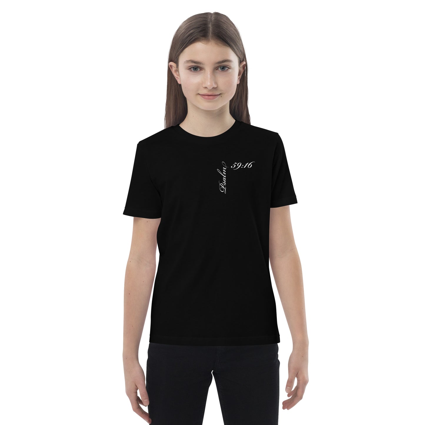 Psalm 59:16 Asymmetric Print Kids Tee [3-14 yrs]