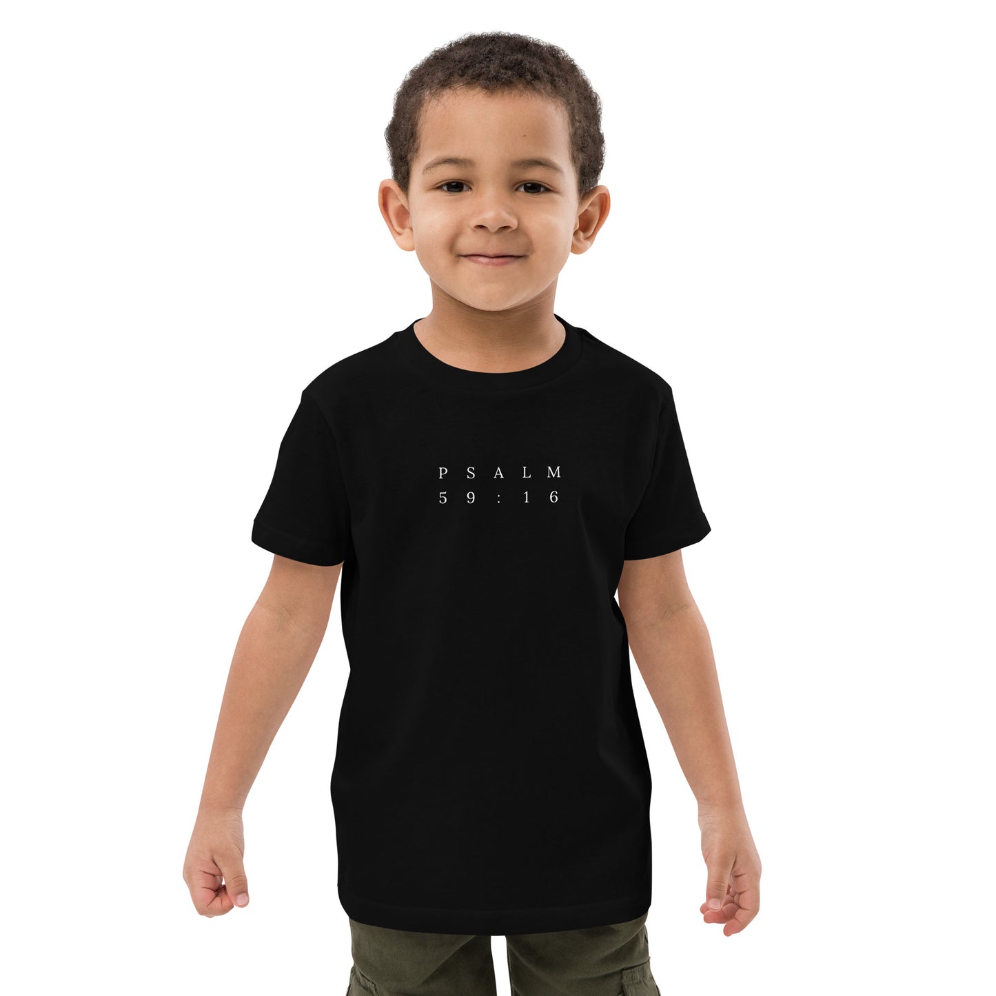 Psalm 59:16 Original Centre Print Kids Tee [3yrs - 14yrs]